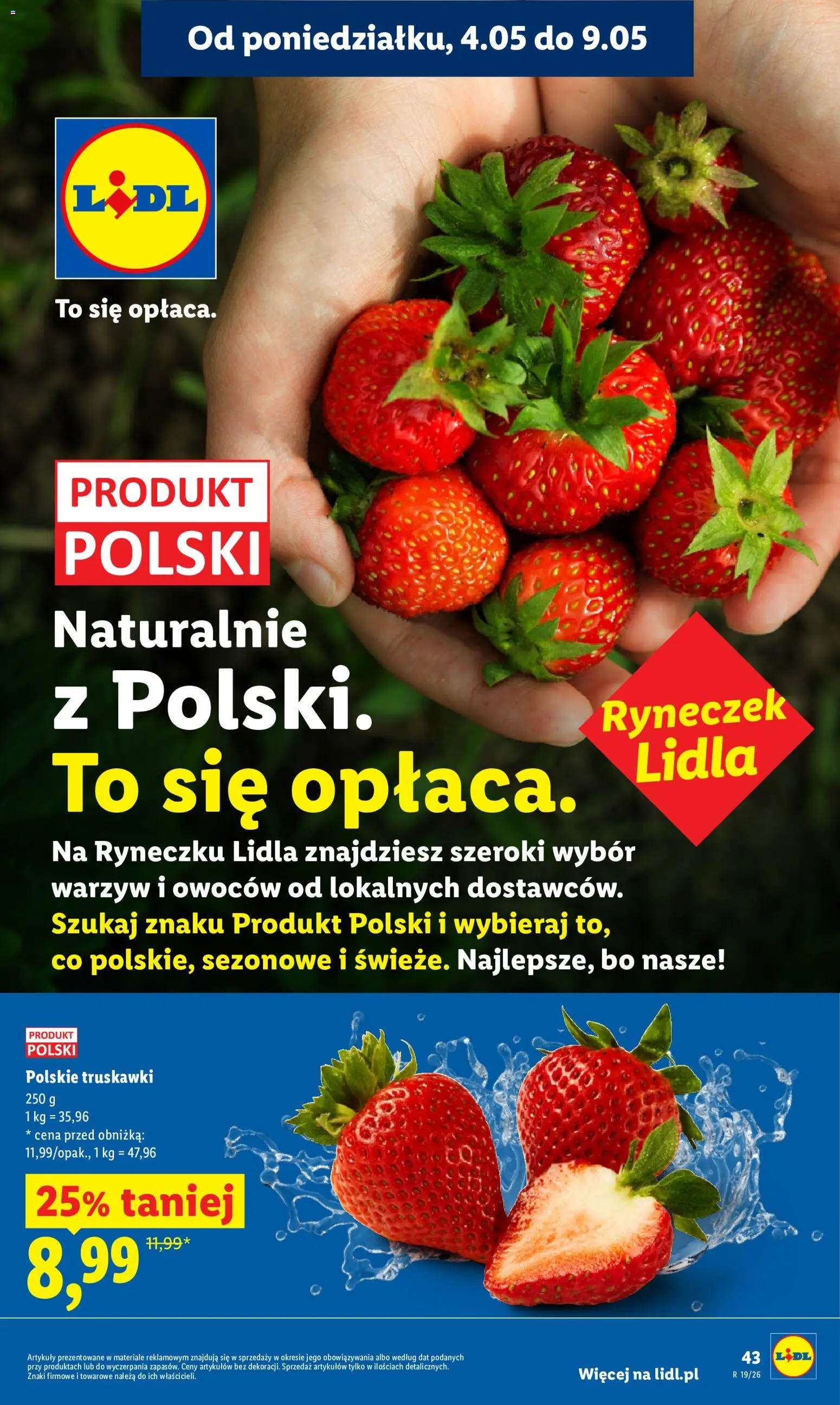 Lidl gazetka od 04.05.2026 | Strona: 43 | Produkty: Truskawki
