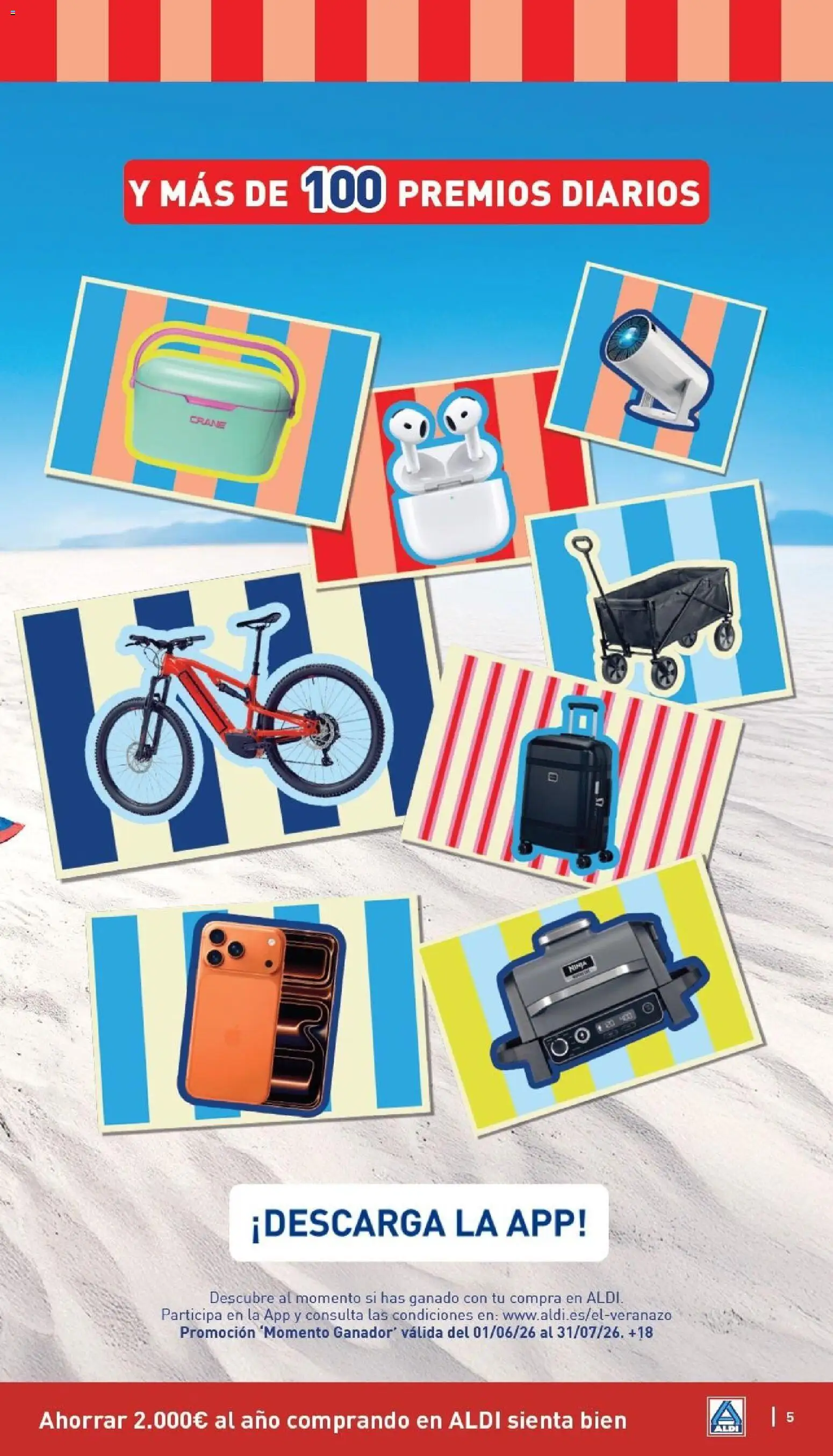 Aldi folleto Canarias │ válido desde el 15.06.2026 | Página: 5 | Productos: Bicicleta, Smartphone, Auriculares, Parrilla