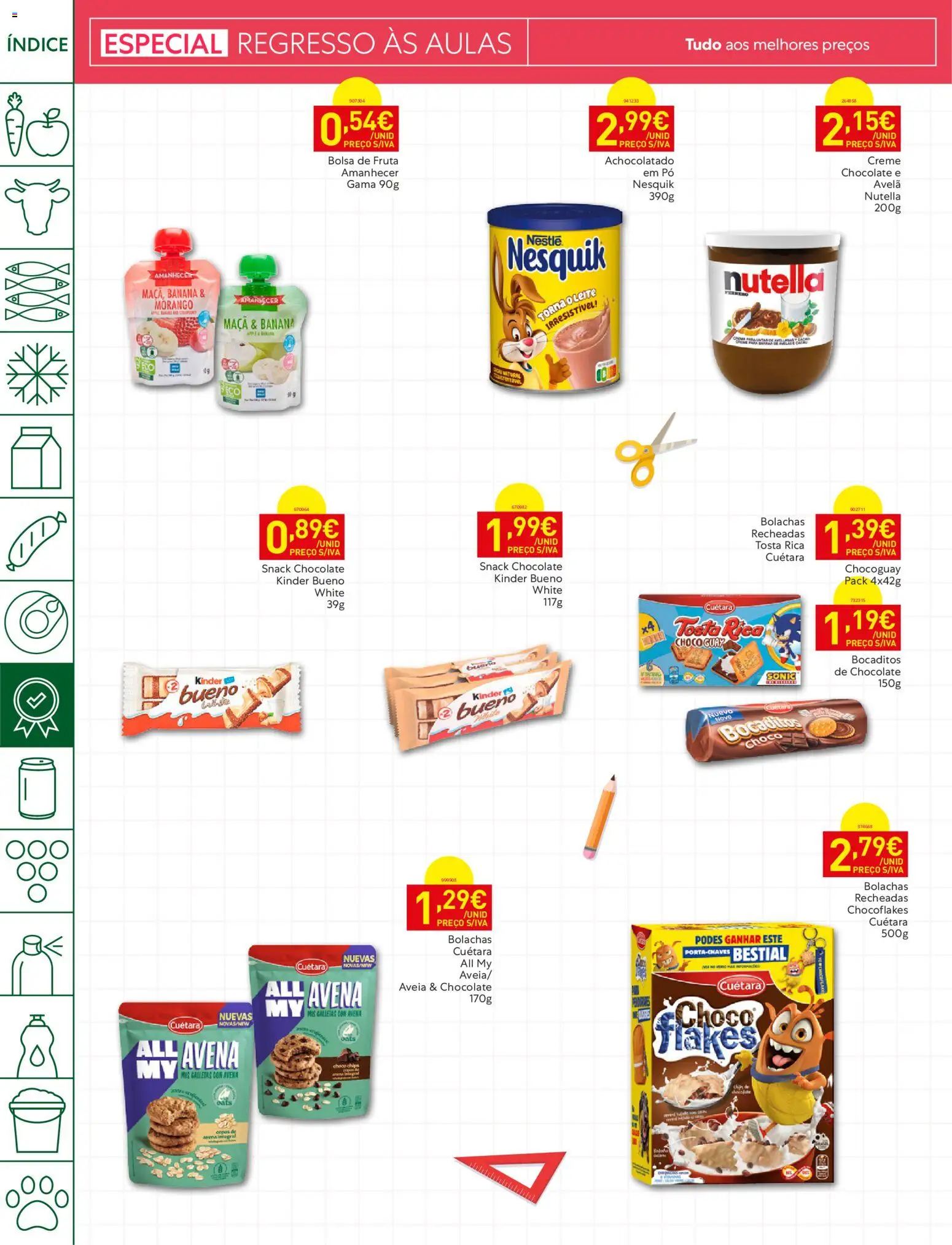 Recheio folheto Madeira │ válido de 01/09/2026 | Página: 18 | Produtos: Aveia, Copos, Nutella, Creme