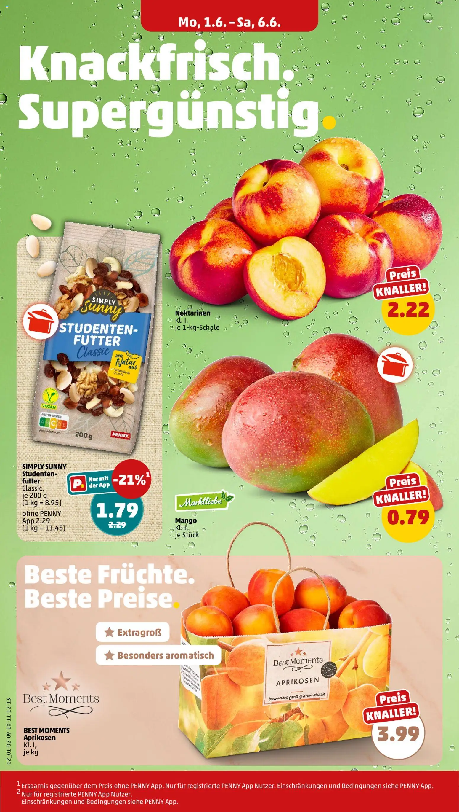 Penny Prospekt – gültig ab 01.06.2026 | Seite: 2 | Produkte: Nektarinen, Mango