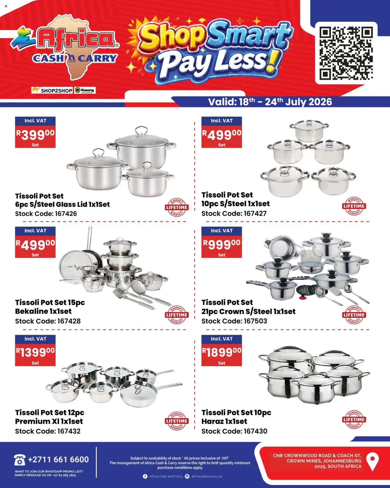 New Africa Cash & Carry catalogue – valid from 18/07/2026 | Page: 1 | Products: Stock