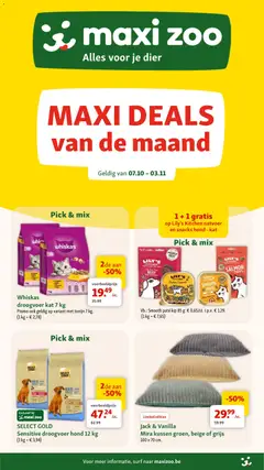 Maxi Zoo folder - Voorbeeld van een folder van Maxi Zoo, geldig van 07/10/2026