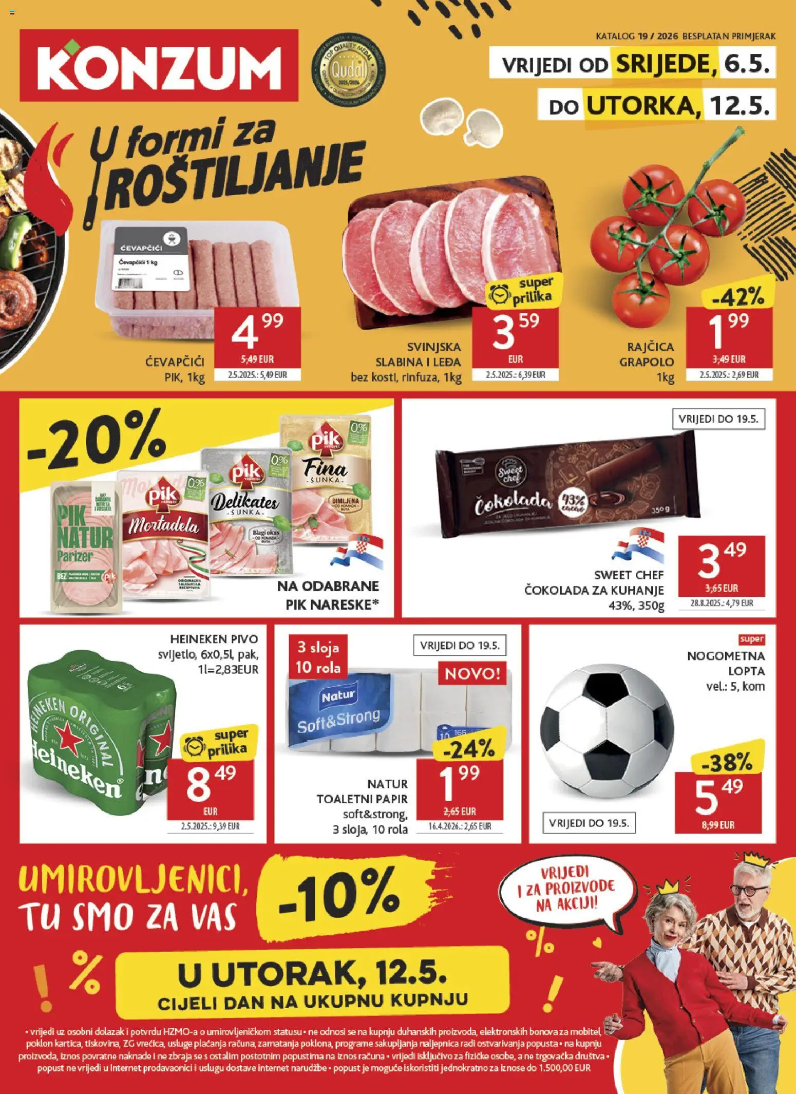 Konzum HR akciós ujság - amely érvényes a következő dátumtól: 06.05.2026 | Oldal: 1 | Termékek: Heineken