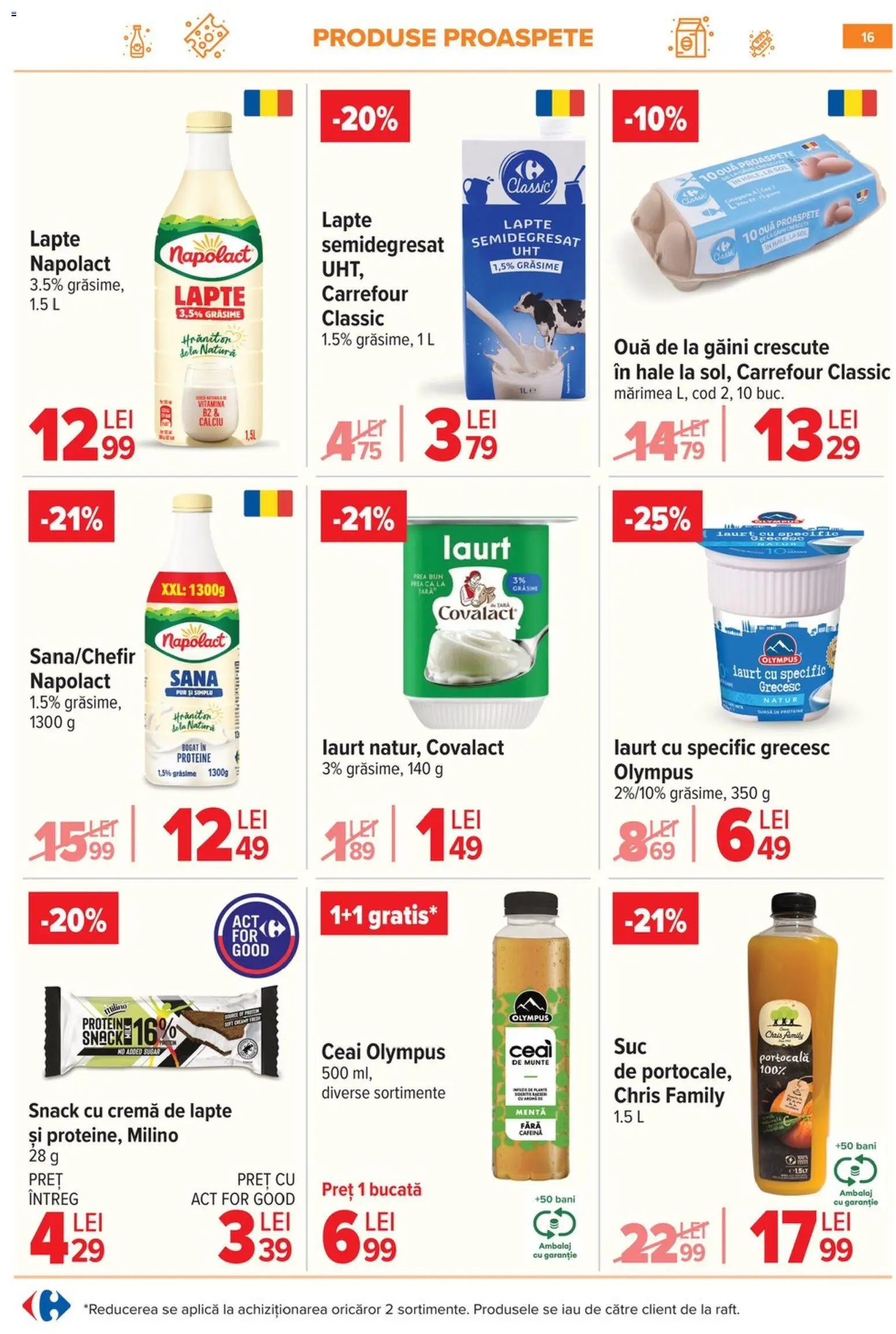 Noul catalog Carrefour – valabil de la 10.06.2026 | Pagină: 16 | Produse: Masaüstü kılıfı, Lapte, Cremă, Ouă