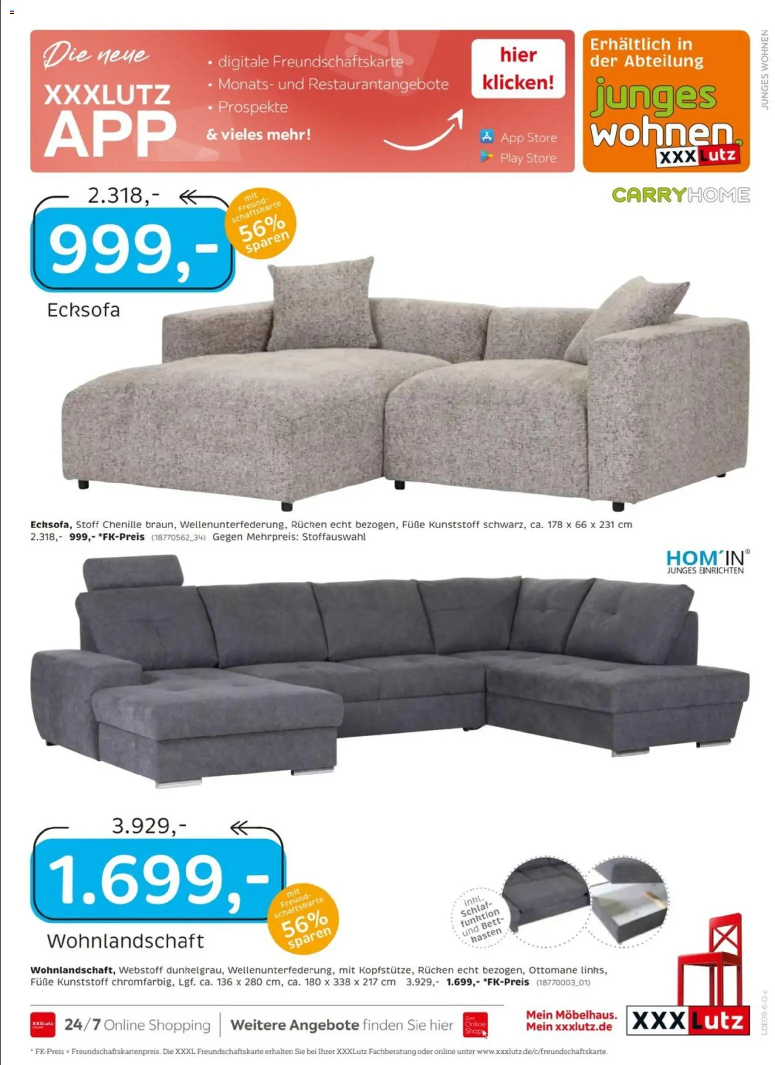 XXXLutz Prospekt – gültig ab 05.09.2026 | Seite: 21 | Produkte: Wohnlandschaft, Ecksofa, Bett