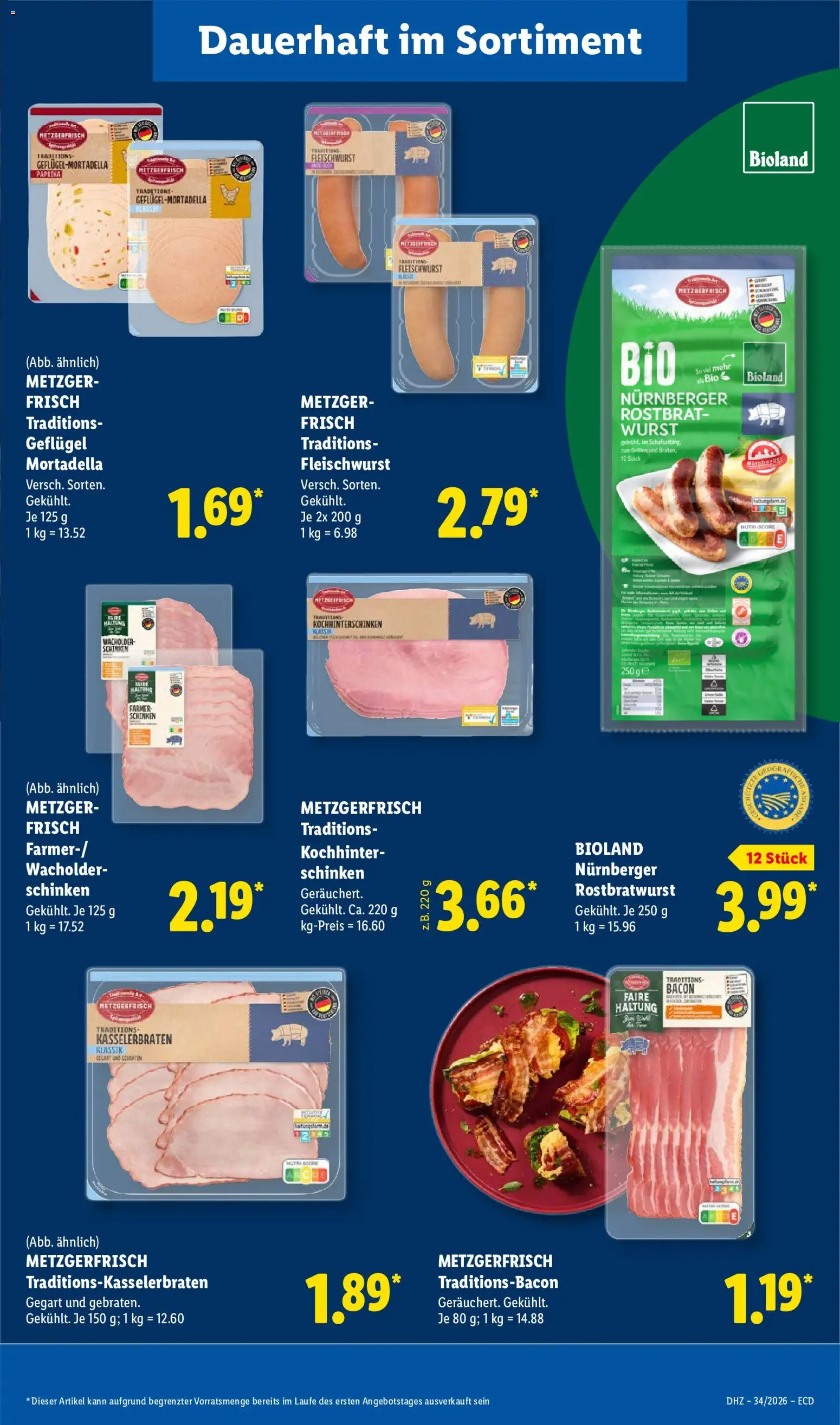 Lidl Německo leták od 17.08.2026 | Strana: 23 | Produkty: Paprika, Mortadella