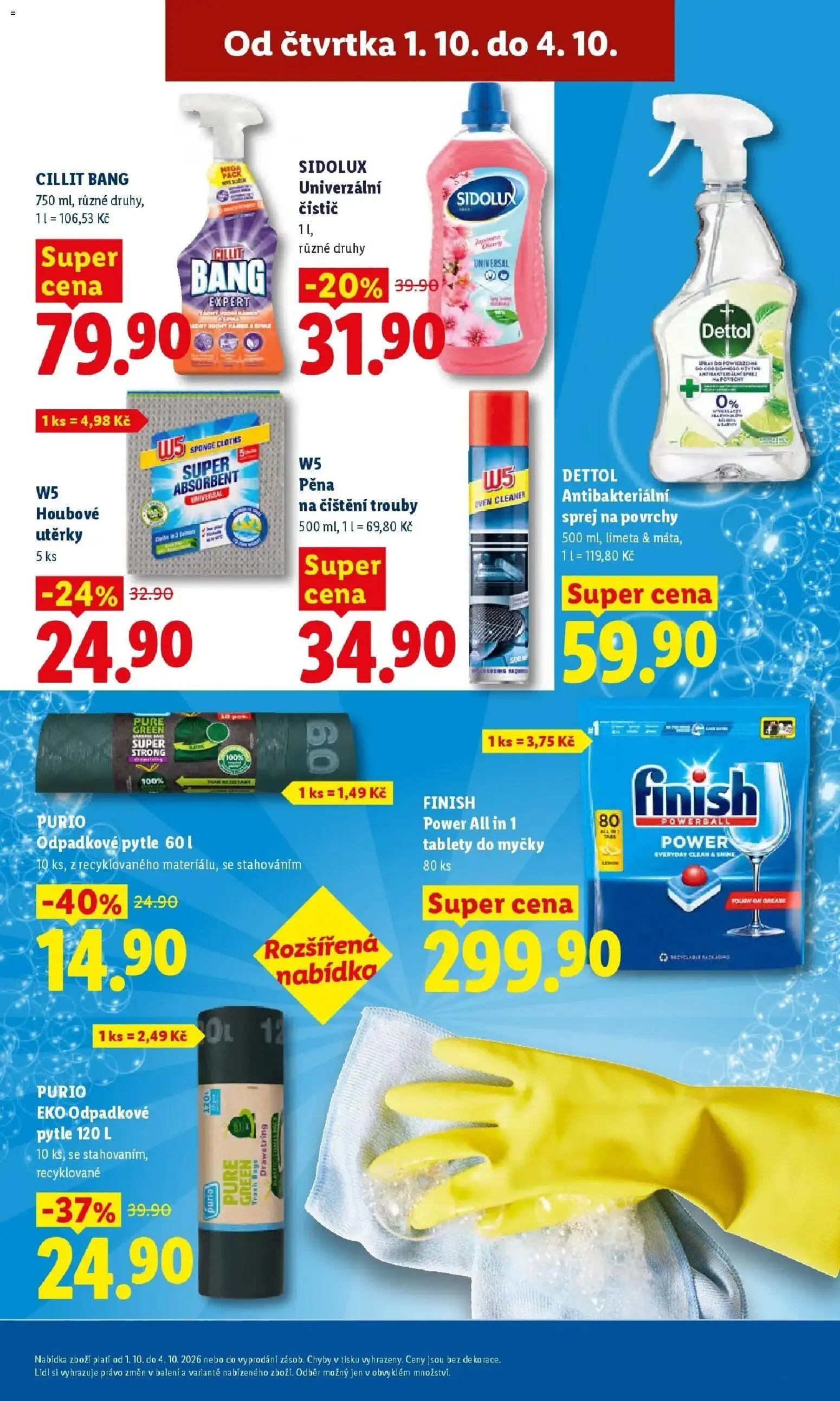 Lidl leták od 01.10.2026 - Nový akční leták | Strana: 35 | Produkty: Finish, Utěrky, Pěna, W5