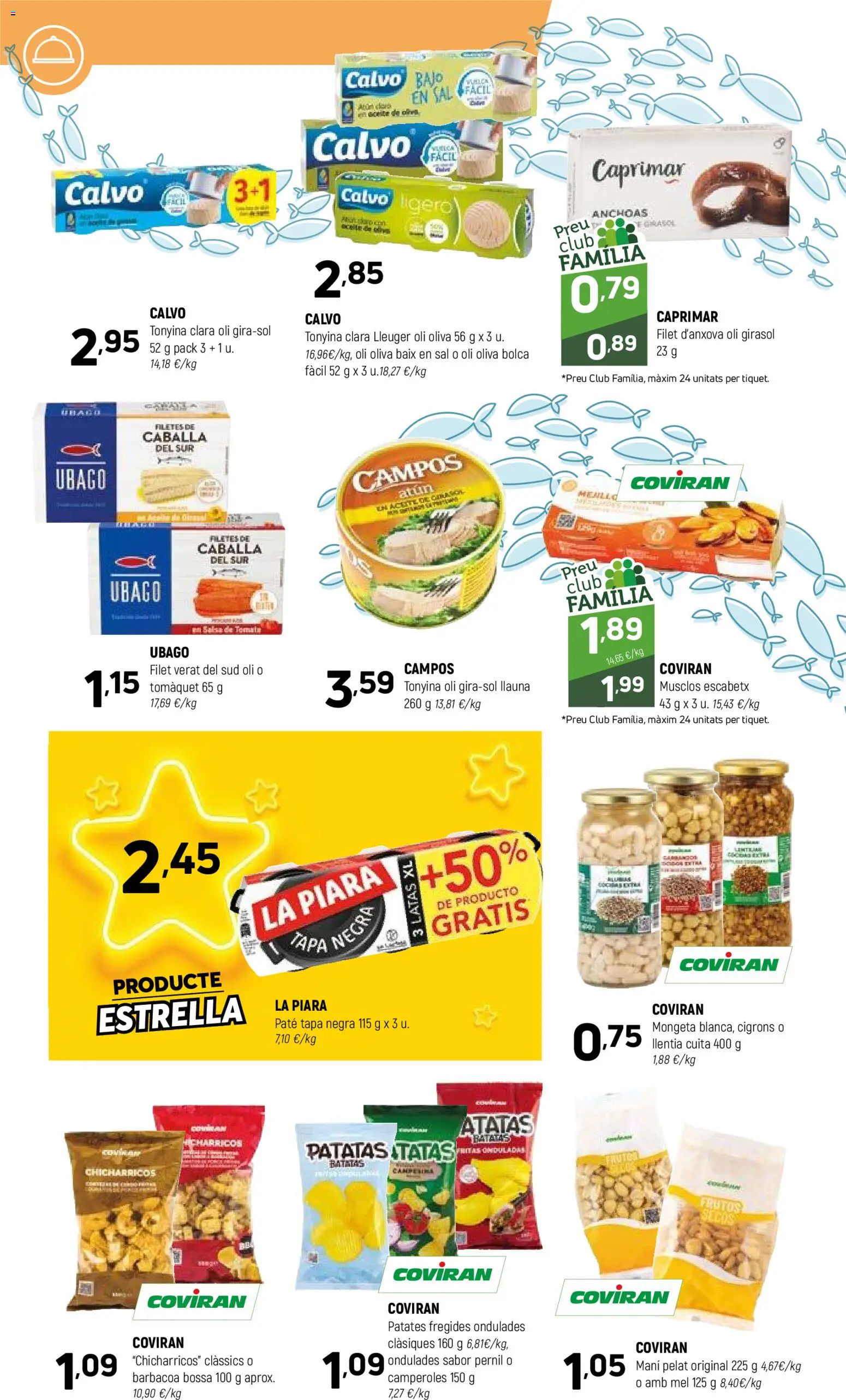 Coviran Ofertas │ válido desde el 11/08/2026 | Página: 8 | Productos: Anchoas, Atún, Patatas, Caballa