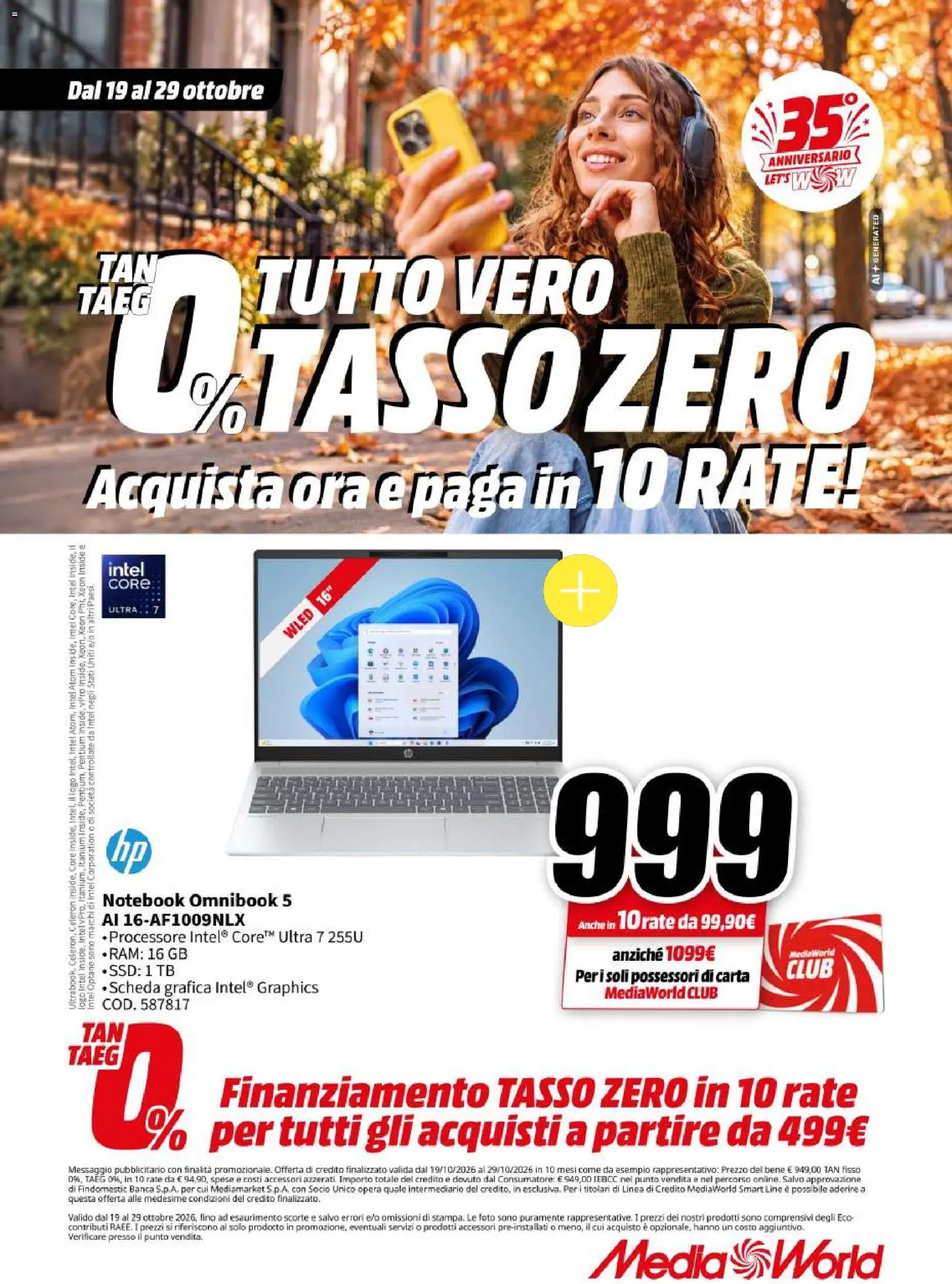 Volantino Media World del 19/10/2026 | Pagina: 19 | Prodotti: Notebook