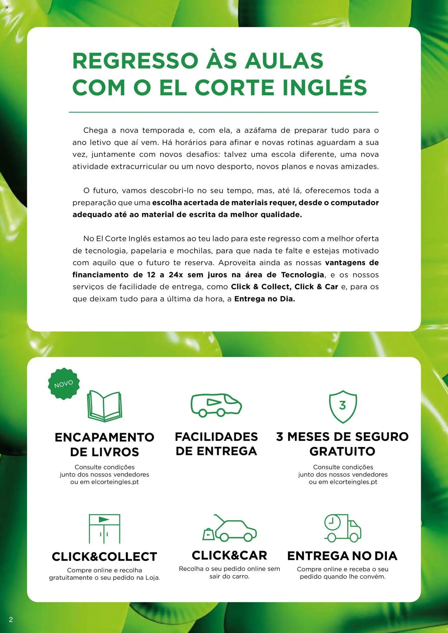 El Corte Ingles Regresso as Aulas │ válido de 28/08/2026 | Página: 2 | Produtos: Computador, Livros