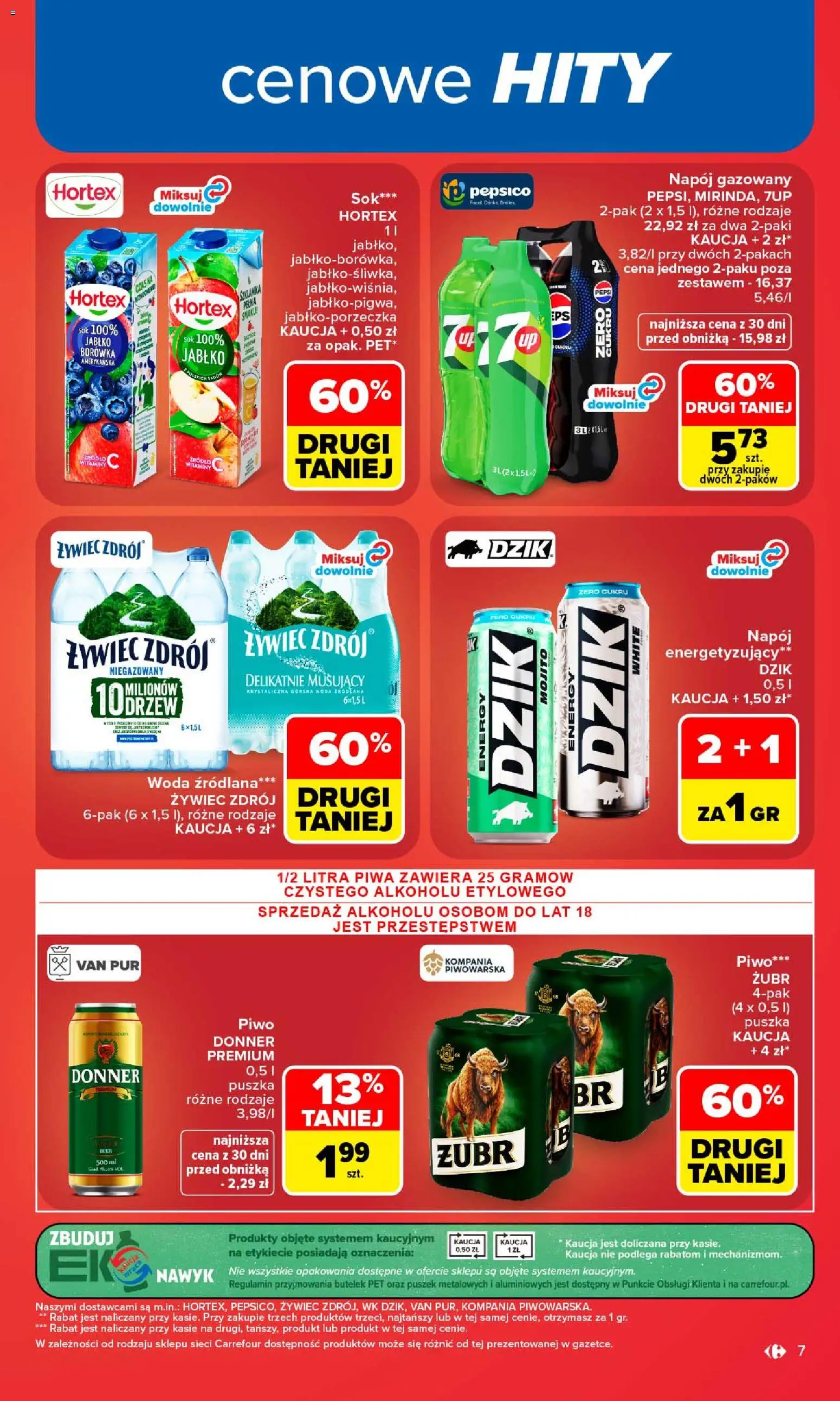Carrefour gazetka od 24.08.2026 | Strona: 9 | Produkty: Mojito, Pepsi, Piwo, Woda