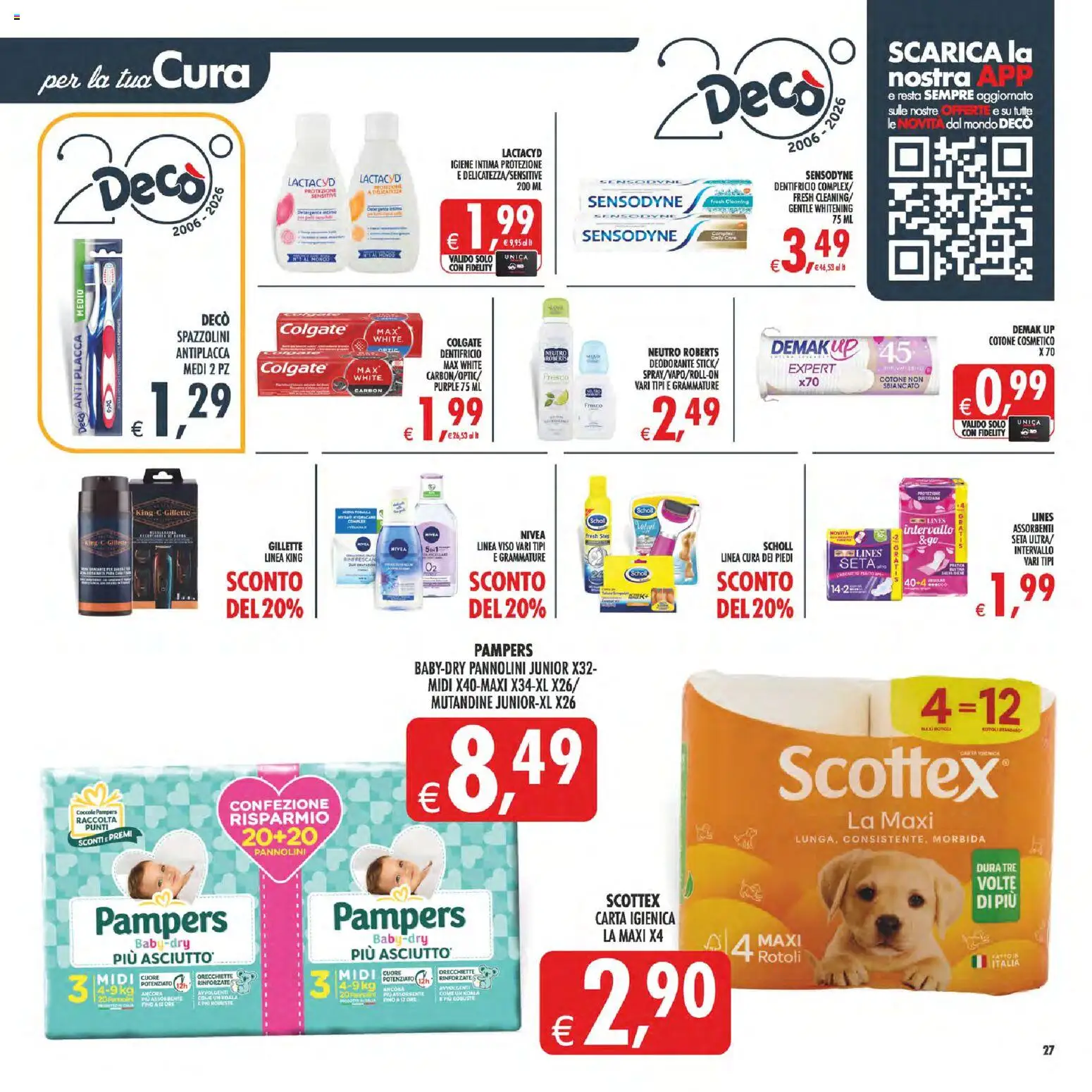 Volantino Decò del 08.05.2026 | Pagina: 33 | Prodotti: Carta igienica, Dentifricio, Detergente, Mutandine