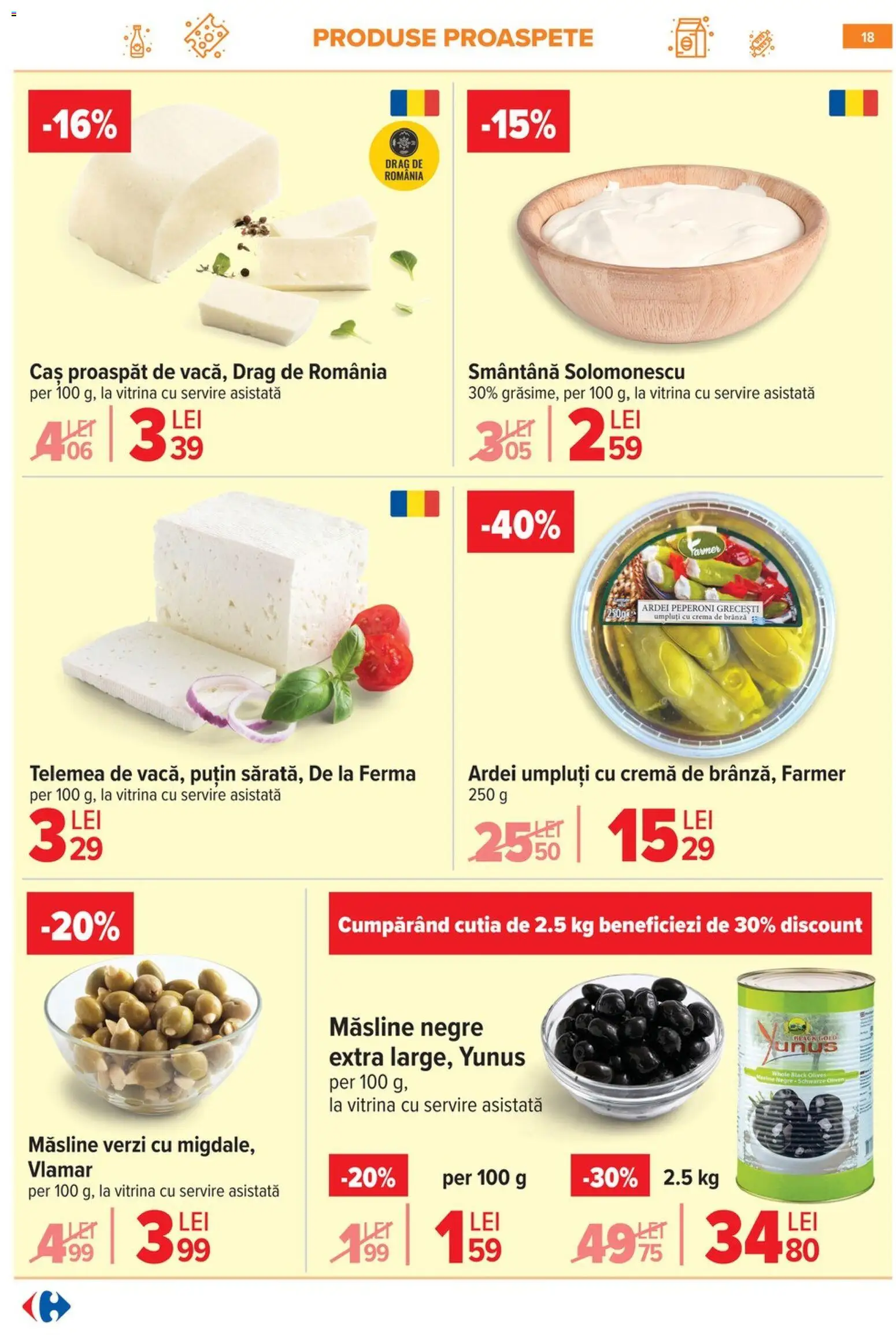 Noul catalog Carrefour – valabil de la 10.06.2026 | Pagină: 18 | Produse: Vitrină, Ardei, Brânză, Cremă