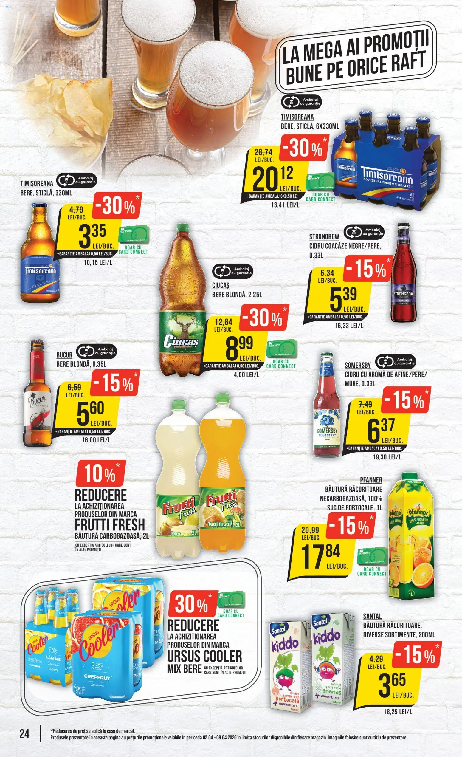 Noul catalog Mega Image – valabil de la 02.04.2026 | Pagină: 24 | Produse: Bere, Ananas, Grepfrut, Mango