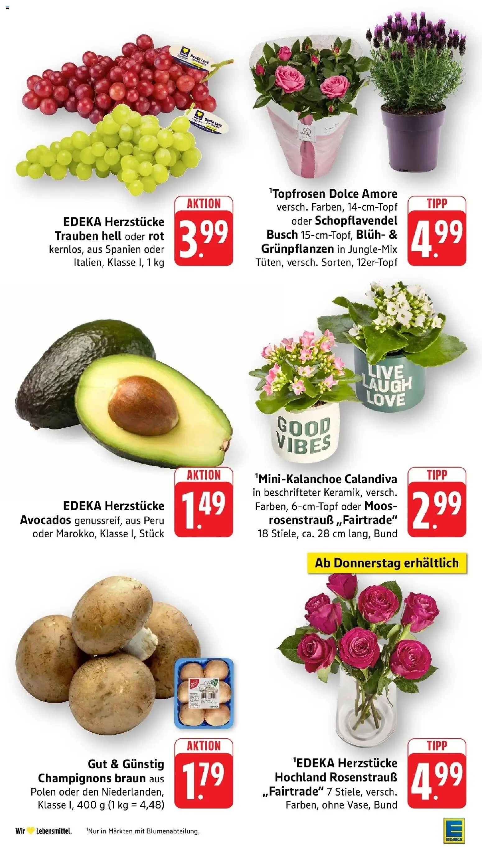 Edeka Prospekt Wolfach (ab 10.08.2026) » Angebote Online | Seite: 12 | Produkte: Trauben, Champignons