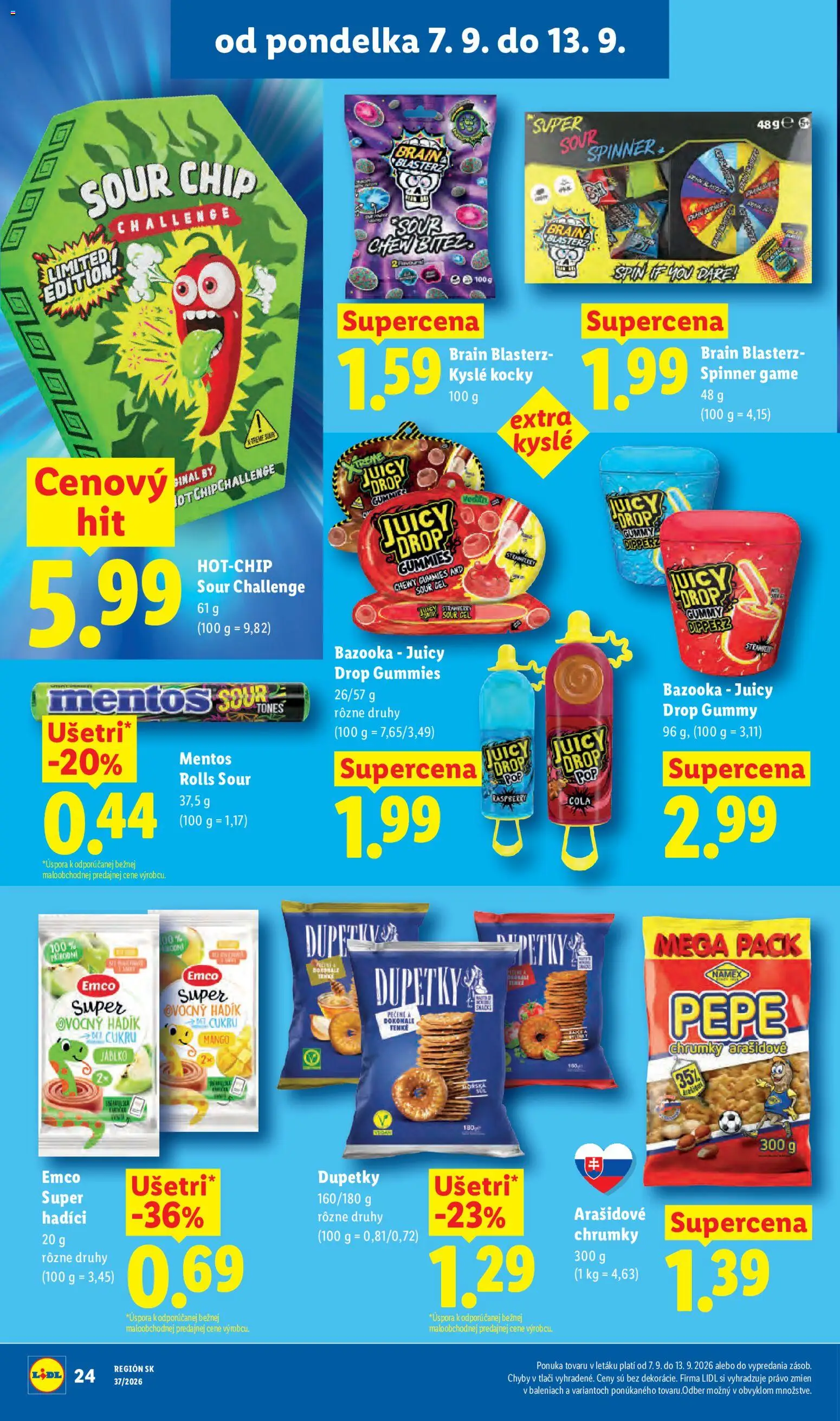 Nové Lidl akcie – leták je platný od 07.09.2026 | Strana: 26 | Produkty: Mango, Cola