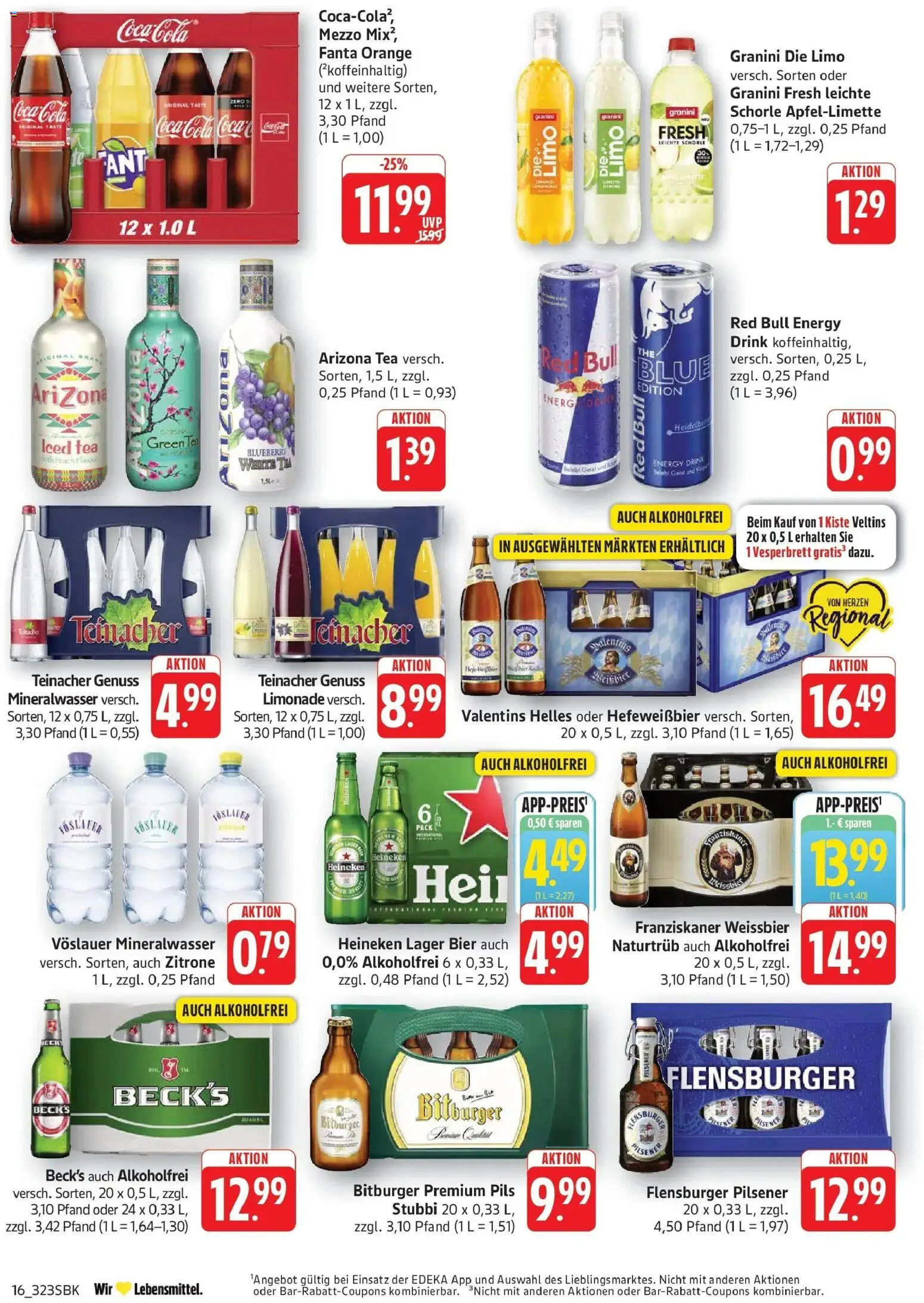 Edeka Prospekt Pirmasens (ab 10.08.2026) » Angebote Online | Seite: 16 | Produkte: Bitburger, Franziskaner, Bier, Weißbier