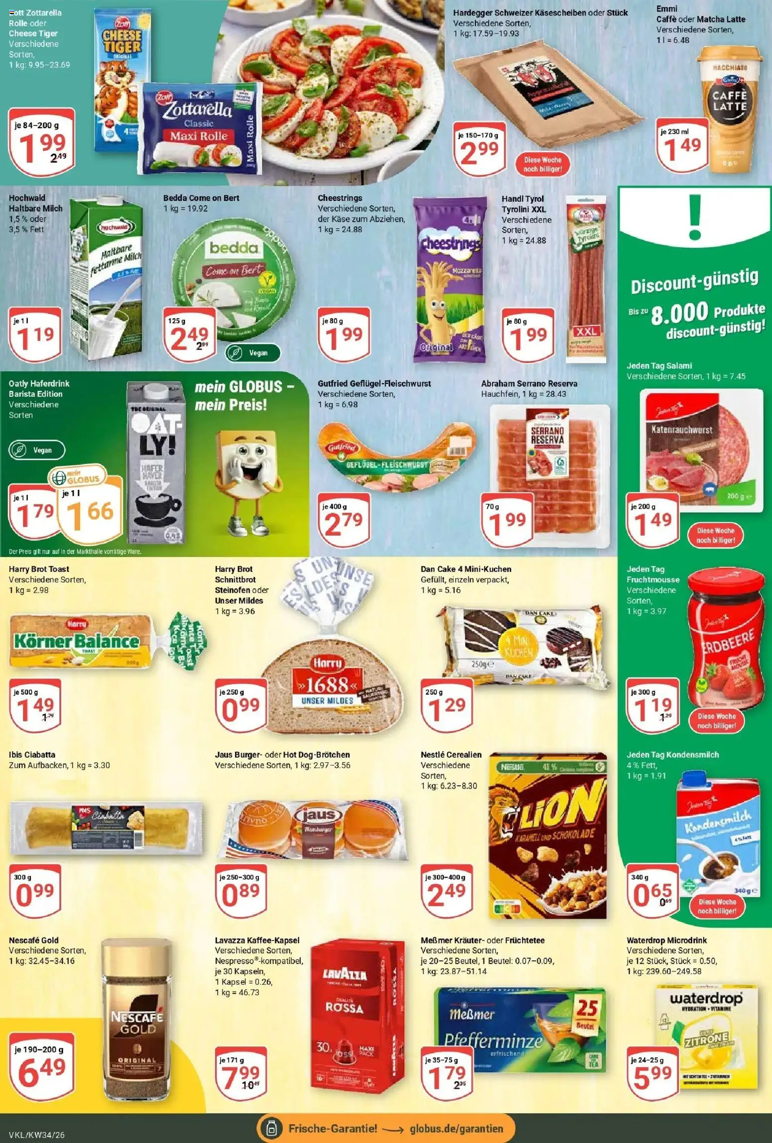 Globus Prospekt Völklingen (ab 17.08.2026) » Angebote online | Seite: 17 | Produkte: Lavazza, Milch, Käse, Haltbare milch