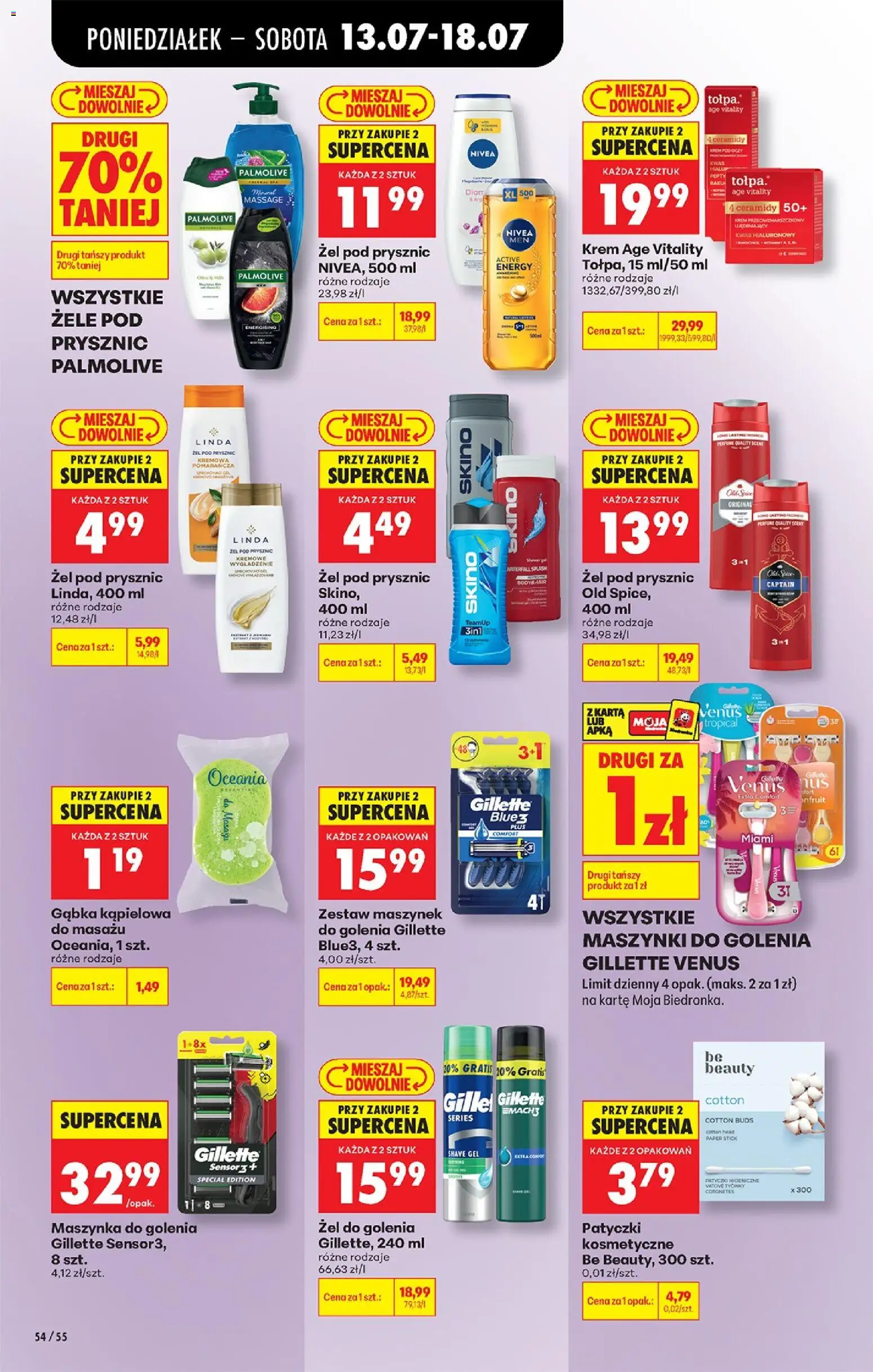 Biedronka Polsko leták od 13.07.2026 | Strana: 74 | Produkty: Nivea, Krém, Tyčinky, Old Spice