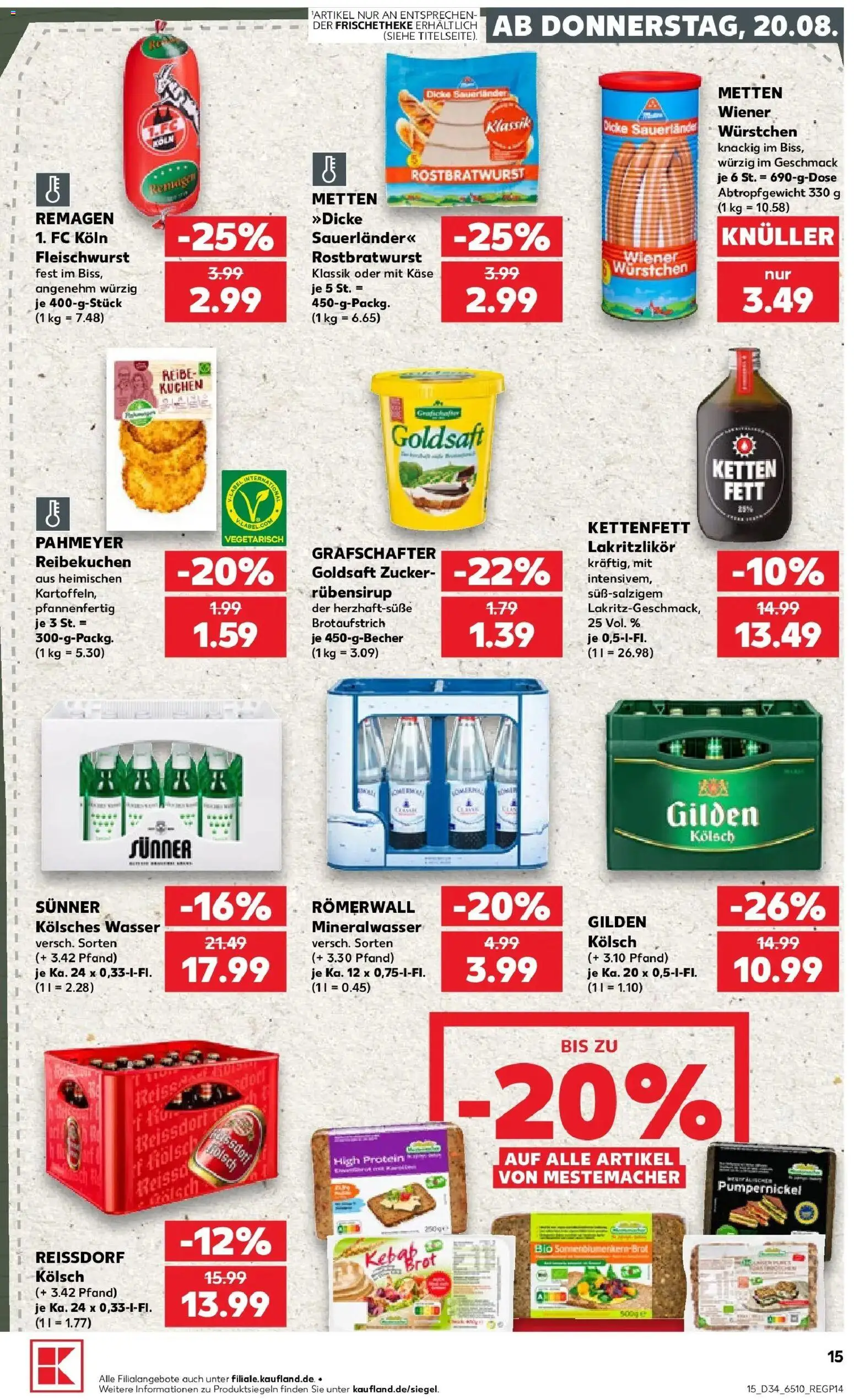 Prospekt Kaufland ab 17.08.2026 » Angebote Online zum Blättern | Seite: 26 | Produkte: Käse, Mineralwasser, Wasser, Brot