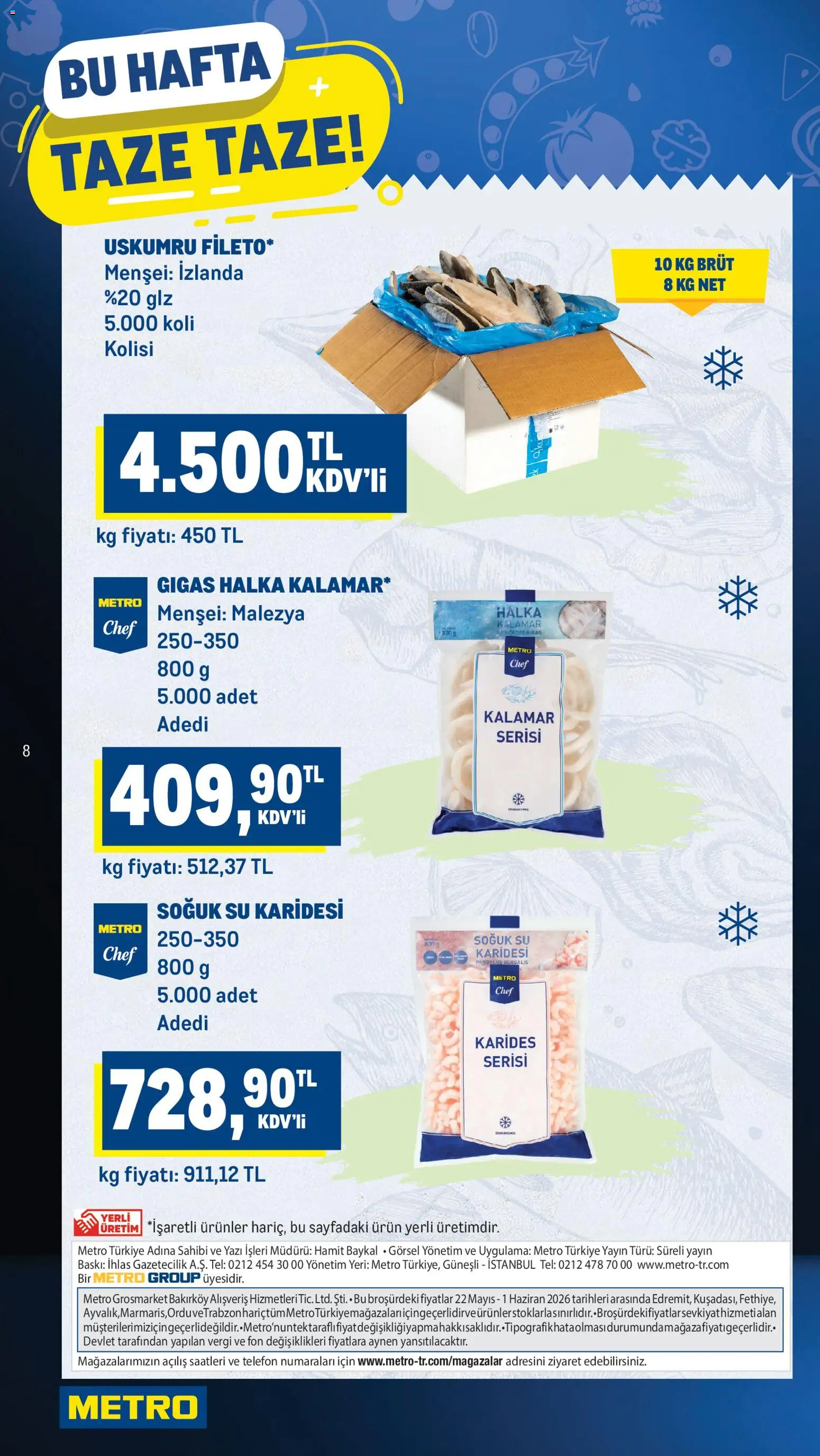 Metro Katalog - 22.05.2026 tarihinden itibaren geçerlidir | Sayfa: 8 | Ürünler: Baskı, Su, Telefon