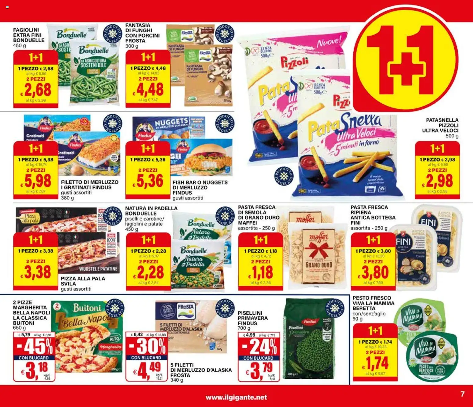 Volantino Il Gigante del 27/08/2026 | Pagina: 7 | Prodotti: Merluzzo, Nuggets, Wurstel, Padella
