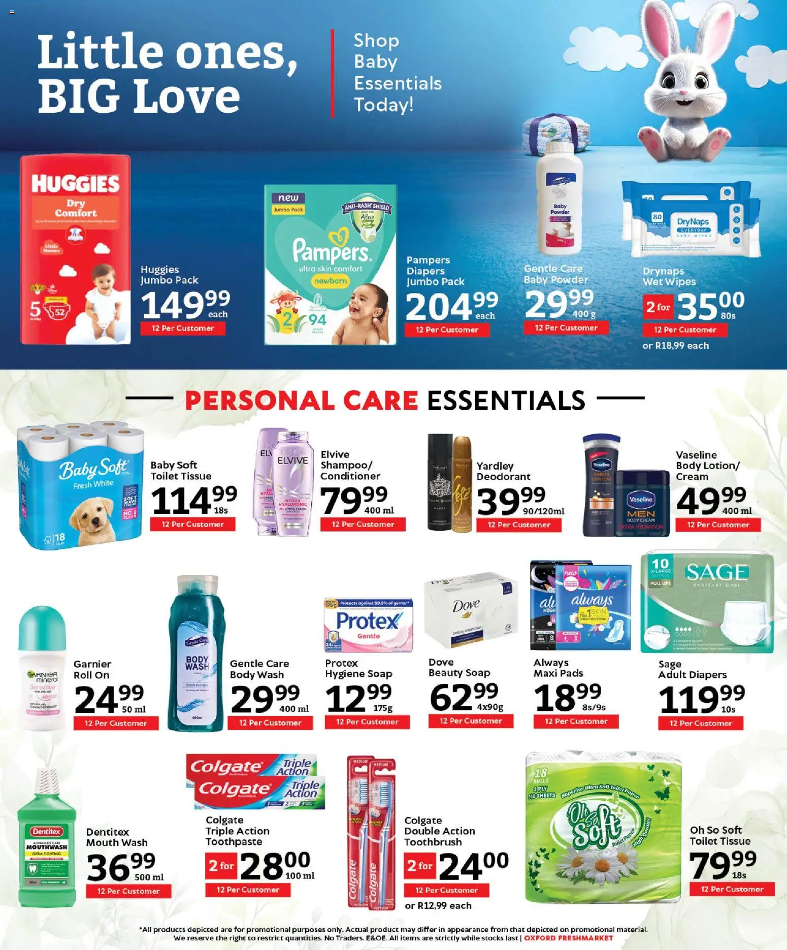 New Oxford Freshmarket catalogue – valid from 11.03.2026 | Page: 14 | Products: Conditioner, Cream, Mouth wash, Toothbrush