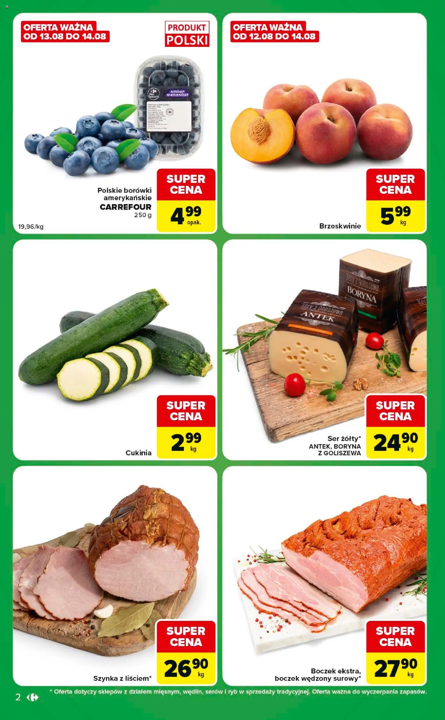 Carrefour gazetka - Express od 11.08.2026 | Strona: 2 | Produkty: Szynka, Boczek wędzony, Boczek, Brzoskwinie