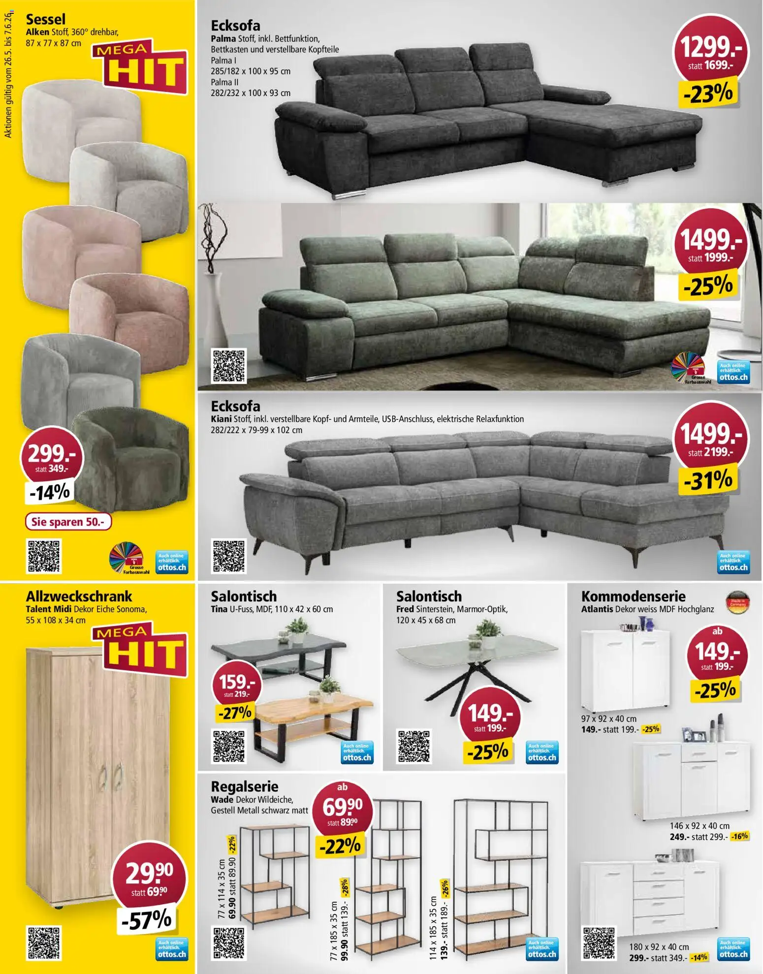 Otto's aktionen – gültig ab 26.05.2026 | Seite: 10 | Produkte: Sessel, Ecksofa
