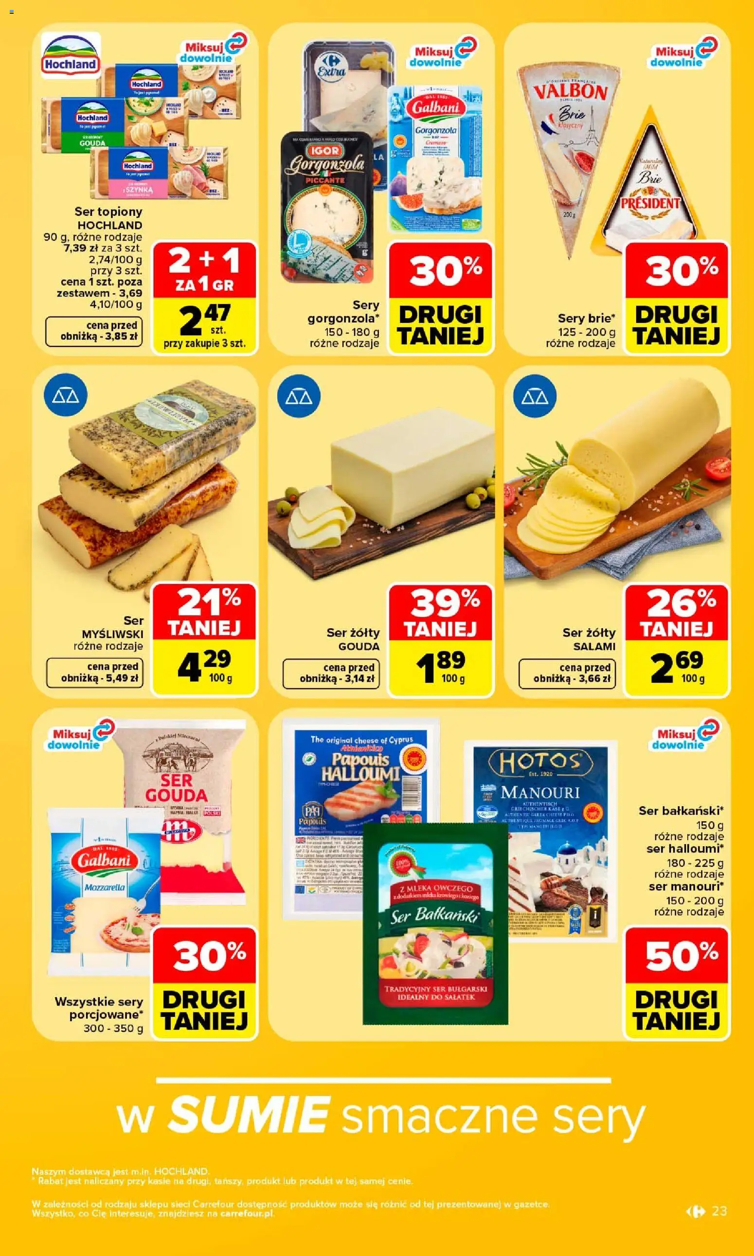 Carrefour gazetka od 31.08.2026 | Strona: 25 | Produkty: Halloumi, Szynka, Sery, Mozzarella