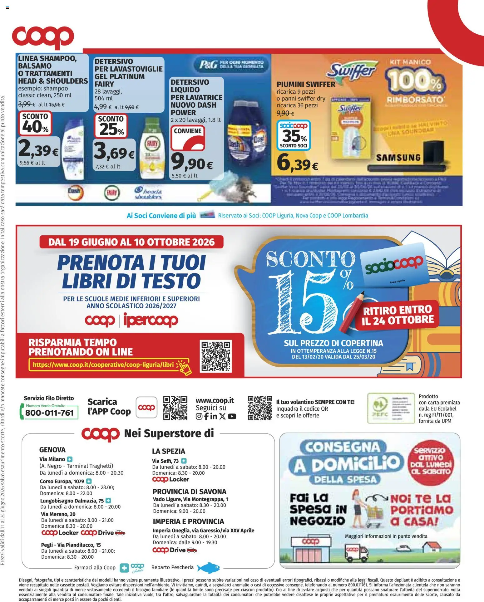 Volantino COOP del 11.06.2026 | Pagina: 35 | Prodotti: Tè, Lavatrice, Data, Samsung