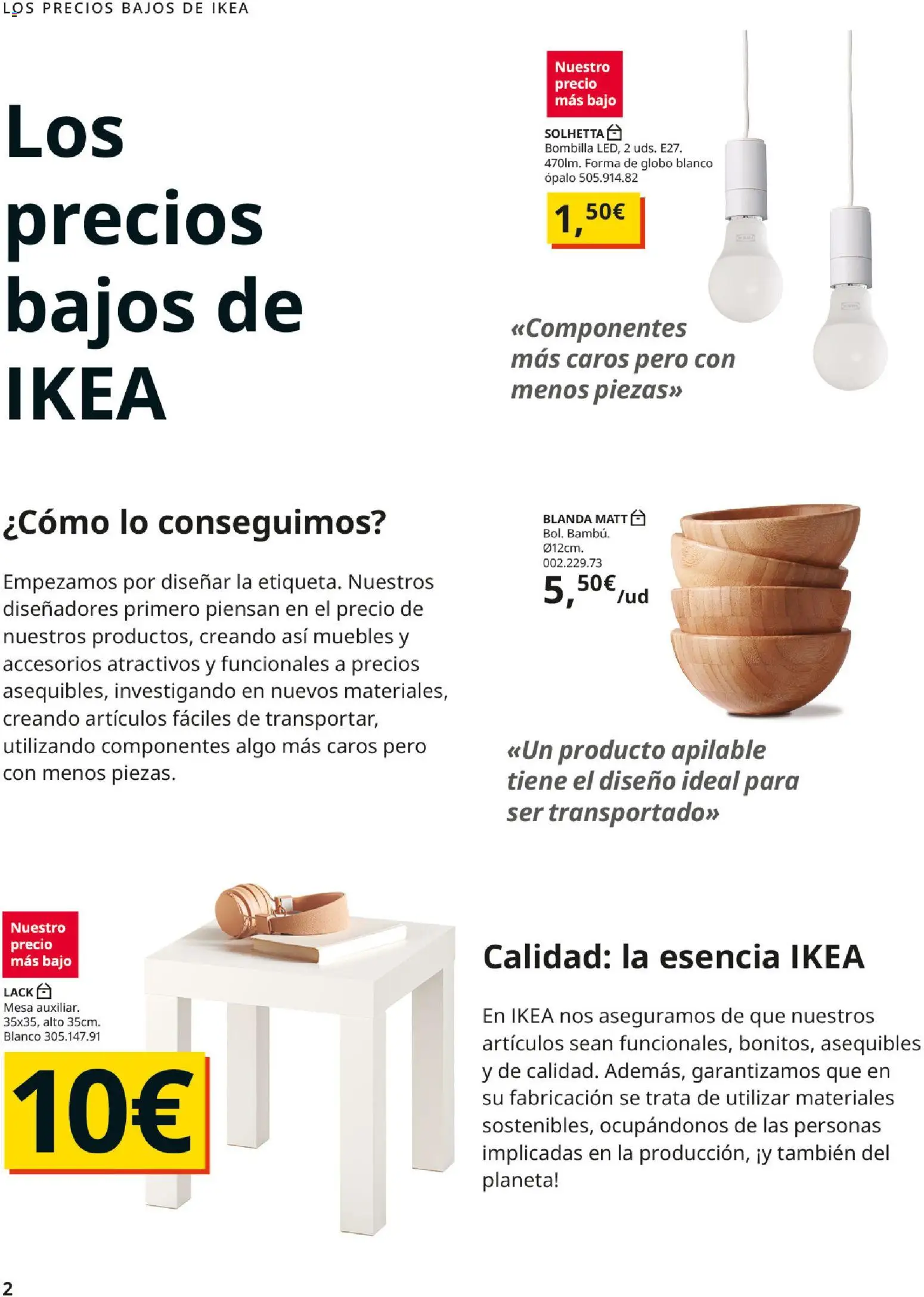 IKEA - Precios bajos │ válido desde el 01/09/2026 | Página: 2 | Productos: Muebles, Bombilla, Mesa