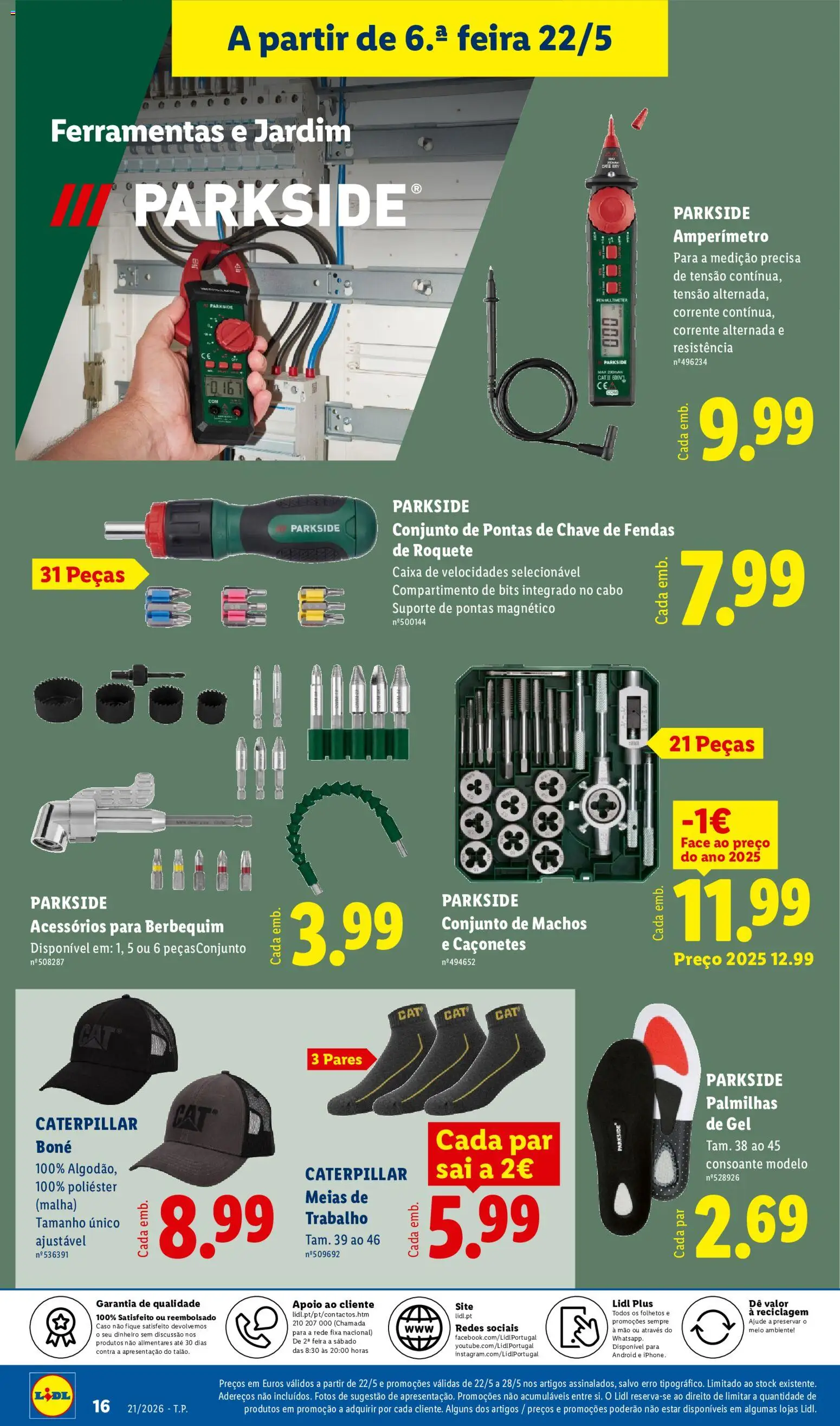 Lidl Novidades │ válido de 18.05.2026 | Página: 16 | Produtos: Boné, Palmilhas, Ferramentas, Caixa