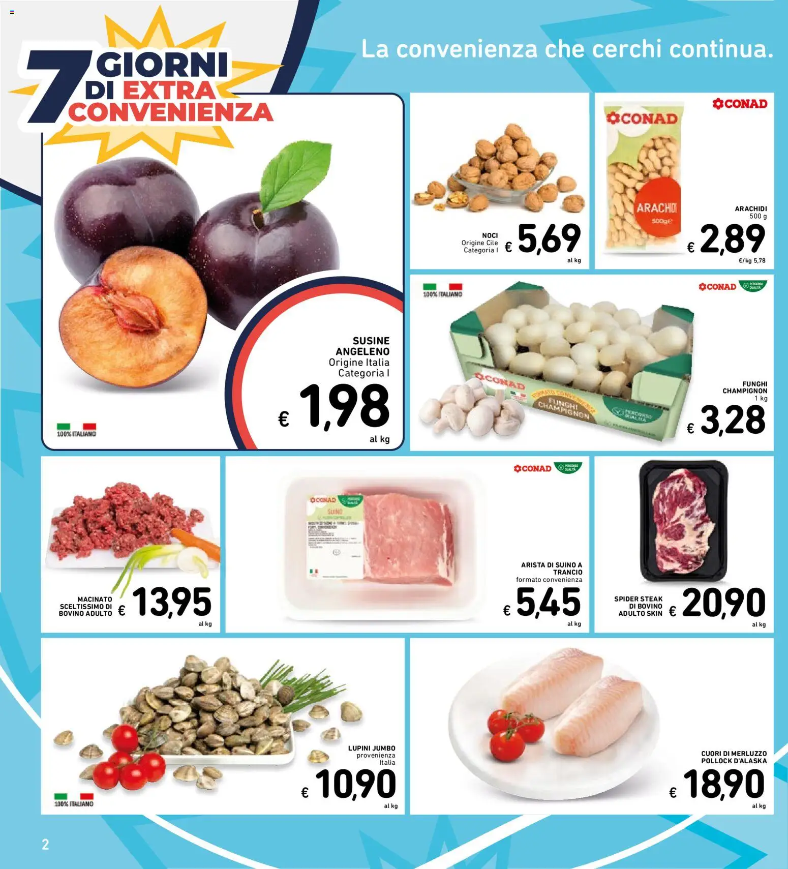 Volantino Spazio Conad del 06/10/2026 | Pagina: 29 | Prodotti: Bovino, Merluzzo, Funghi, Susine