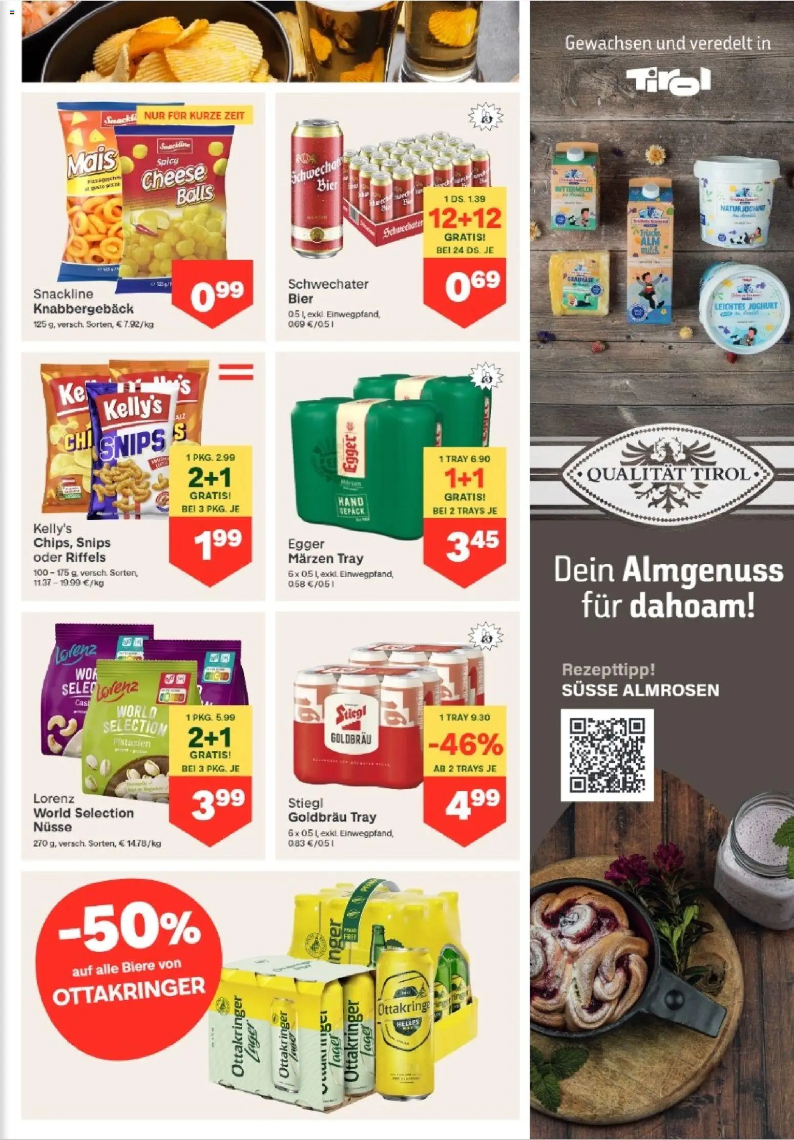 MPREIS Absam gültig ab 06.08.2026 | Seite: 9 | Produkte: Nüsse, Joghurt, Bier