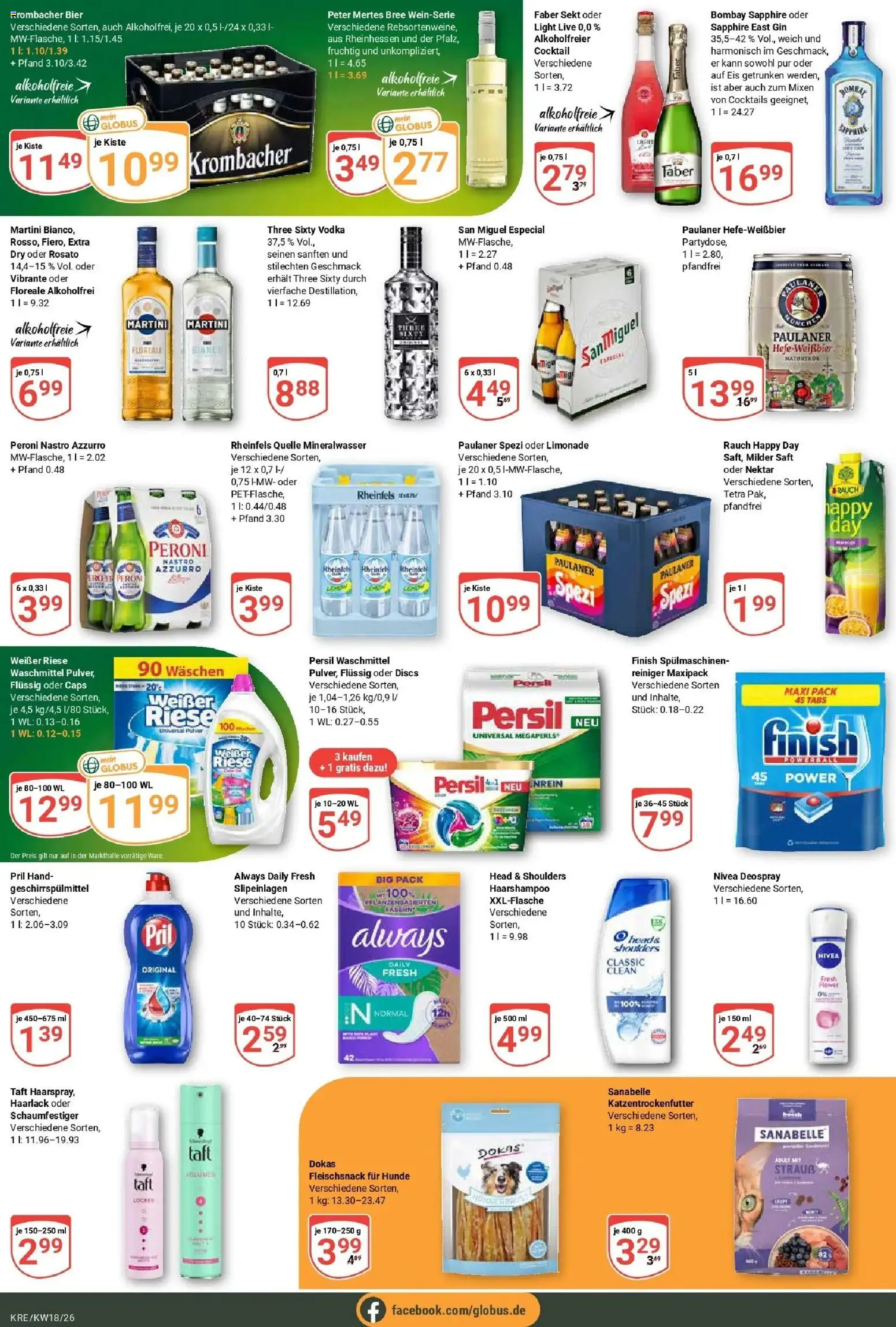 Globus Prospekt Krefeld	 – gültig ab 27.04.2026 | Seite: 5 | Produkte: Paulaner spezi, Bree, Gin, Rheinfels quelle