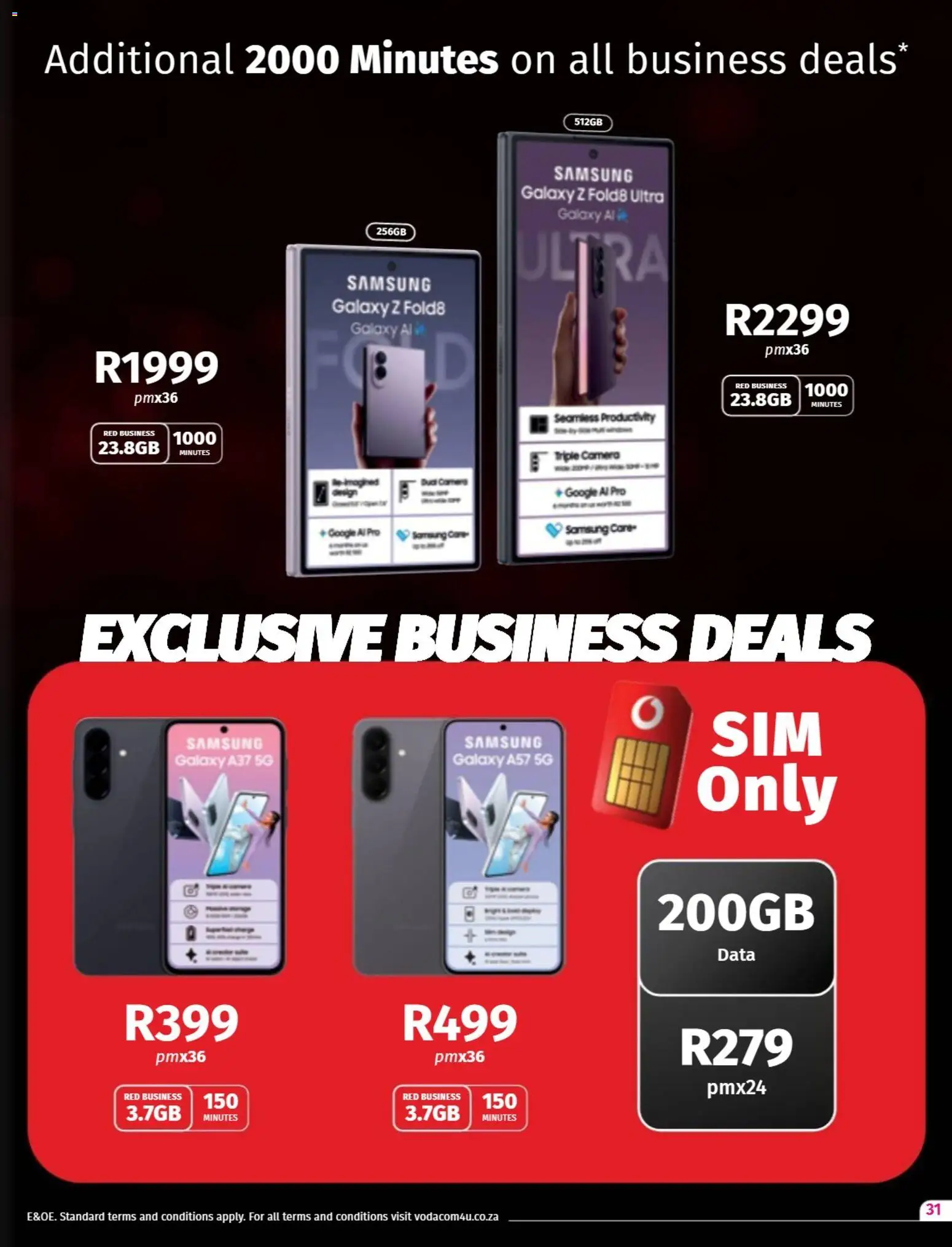 New Vodacom catalogue – valid from 08/09/2026 | Page: 31 | Products: Data, Camera