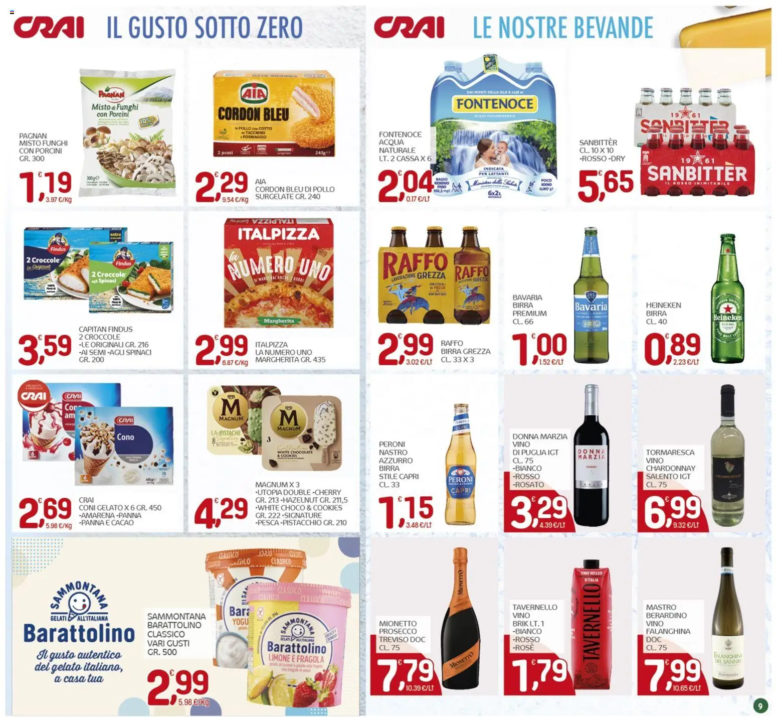 Volantino CRAI del 09/07/2026 | Pagina: 9 | Prodotti: Gelato, Vino, Cacao, Amarena