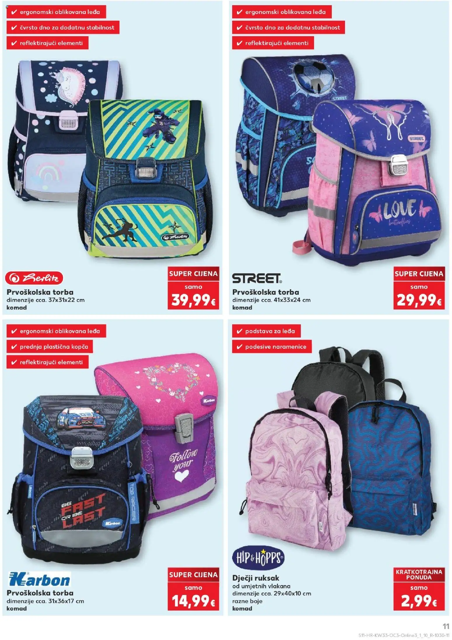 Kaufland katalog | vrijedi od 10.08.2026 | Stranica: 11 | Proizvodi: Dječji ruksak, Ruksak, Torba