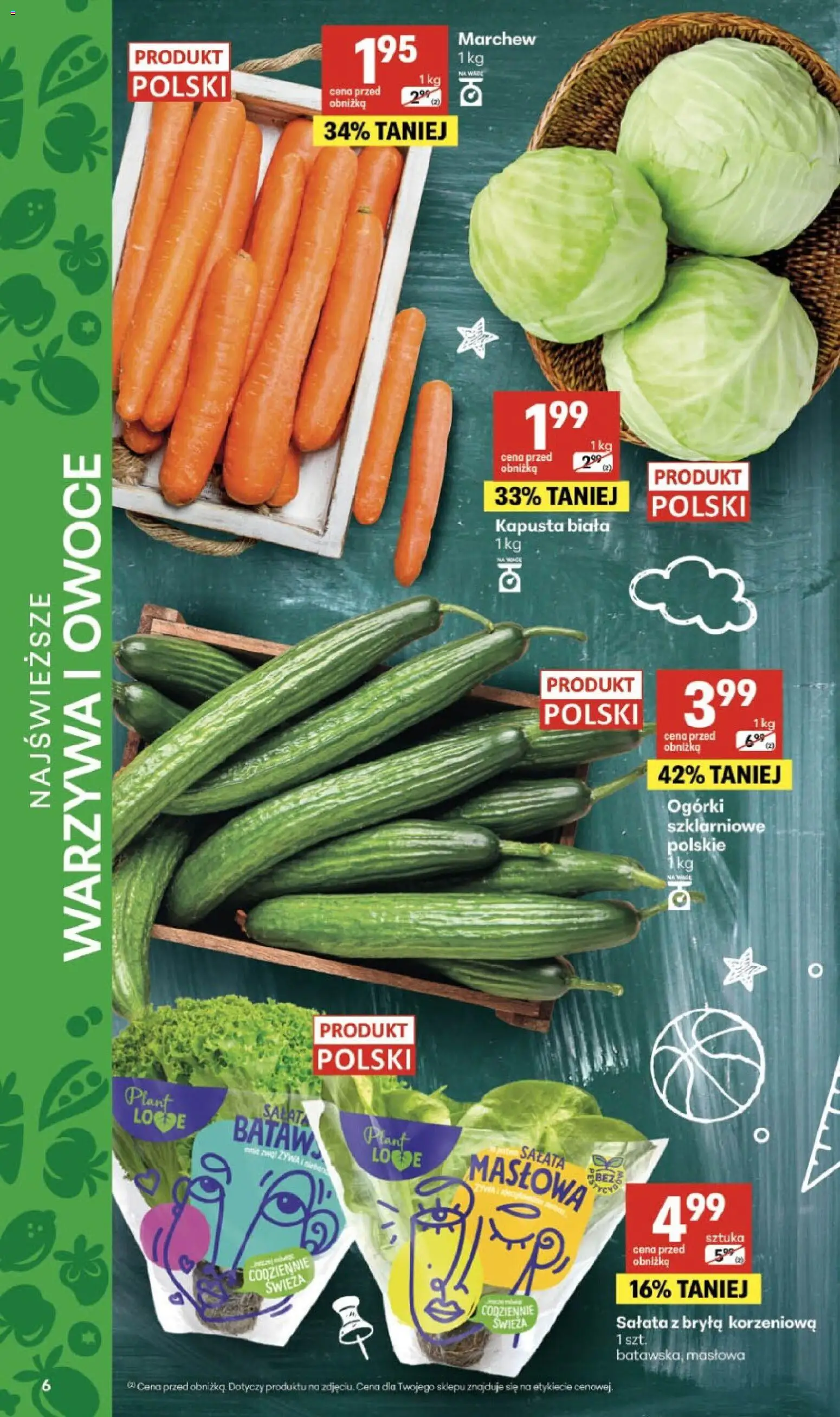 Delikatesy Centrum gazetka od 03.09.2026 | Strona: 6 | Produkty: Kapusta, Sałata, Ogórki, Warzywa