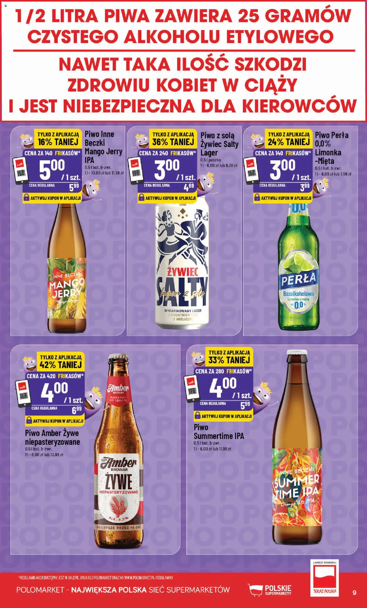 POLOmarket gazetka - Frikasowe Hity od 30.09.2026 | Strona: 9 | Produkty: Limonka, Mięta, Piwo perła, Piwo