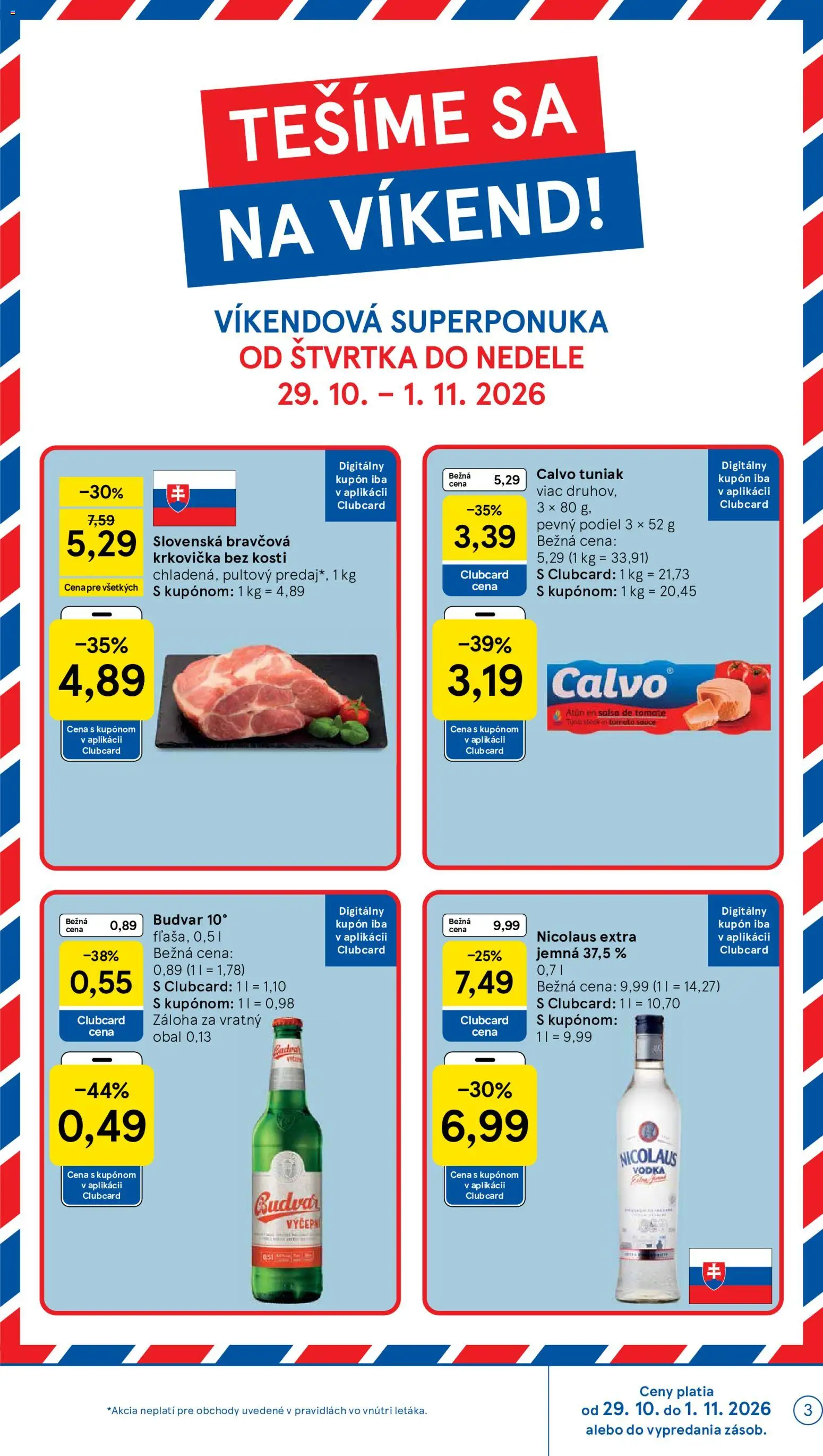 Nové Tesco akcie – leták je platný od 28.10.2026 | Strana: 3