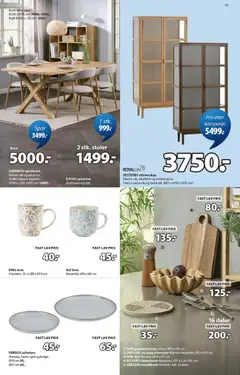 Forhåndsvisning av JYSK kundeavis gyldig fra 05/10/2026 | Side: 19 | Produkter: And, Plate, Vitrineskap, Gryteunderlag