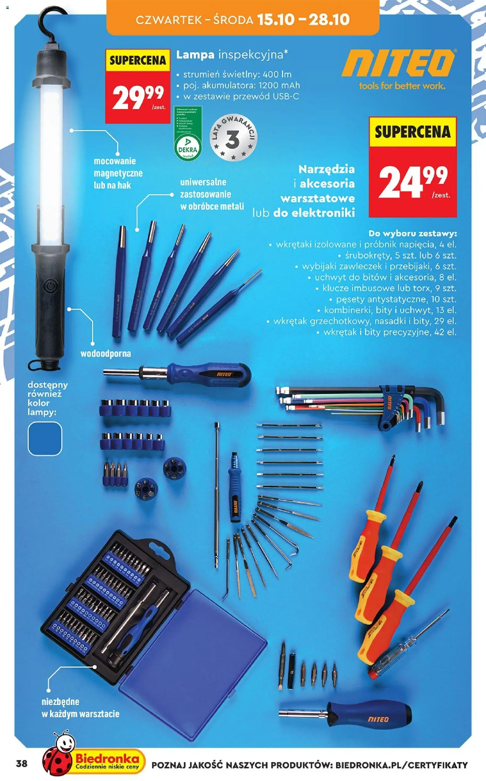 Biedronka Polsko leták - Hity i inspiracje od 10.10.2026 | Strana: 38 | Produkty: Lampa