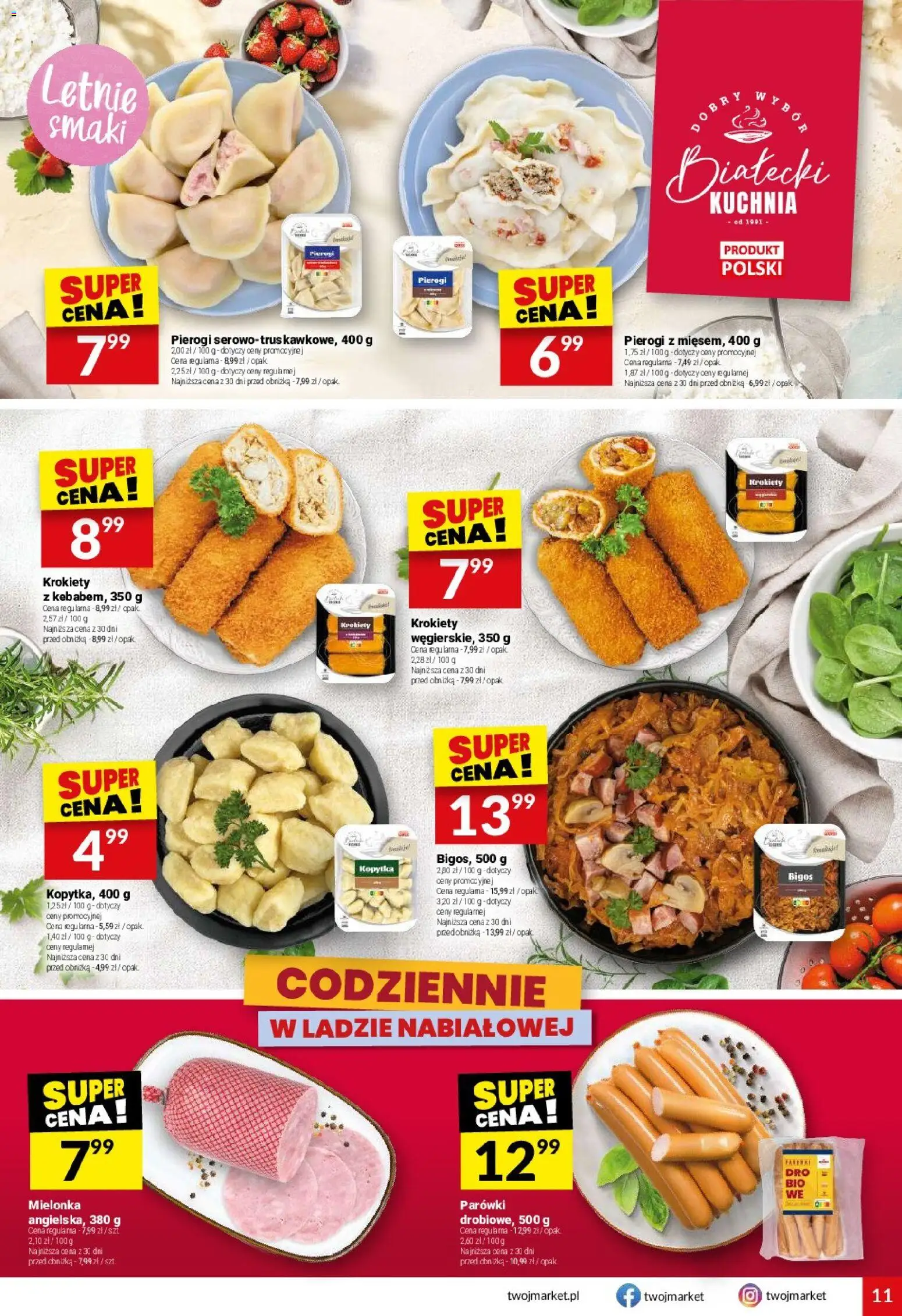 Twój Market gazetka od 29.07.2026 | Strona: 11 | Produkty: Pierogi, Krokiety, Parówki