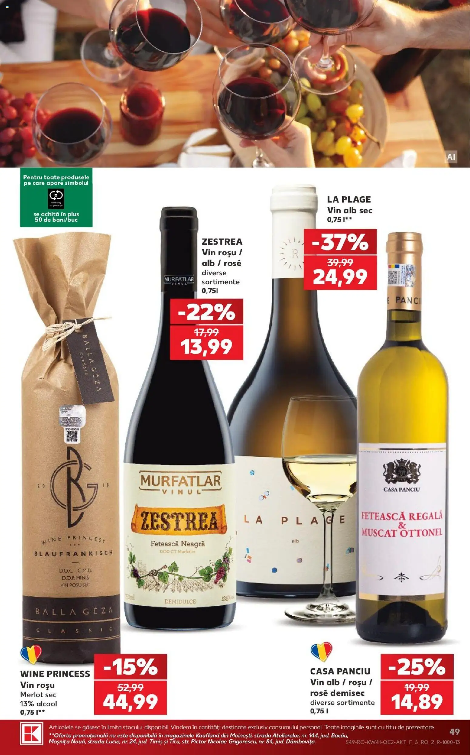 Kaufland RO akciós ujság - amely érvényes a következő dátumtól: 2026.10.07. | Oldal: 49 | Termékek: Rosé