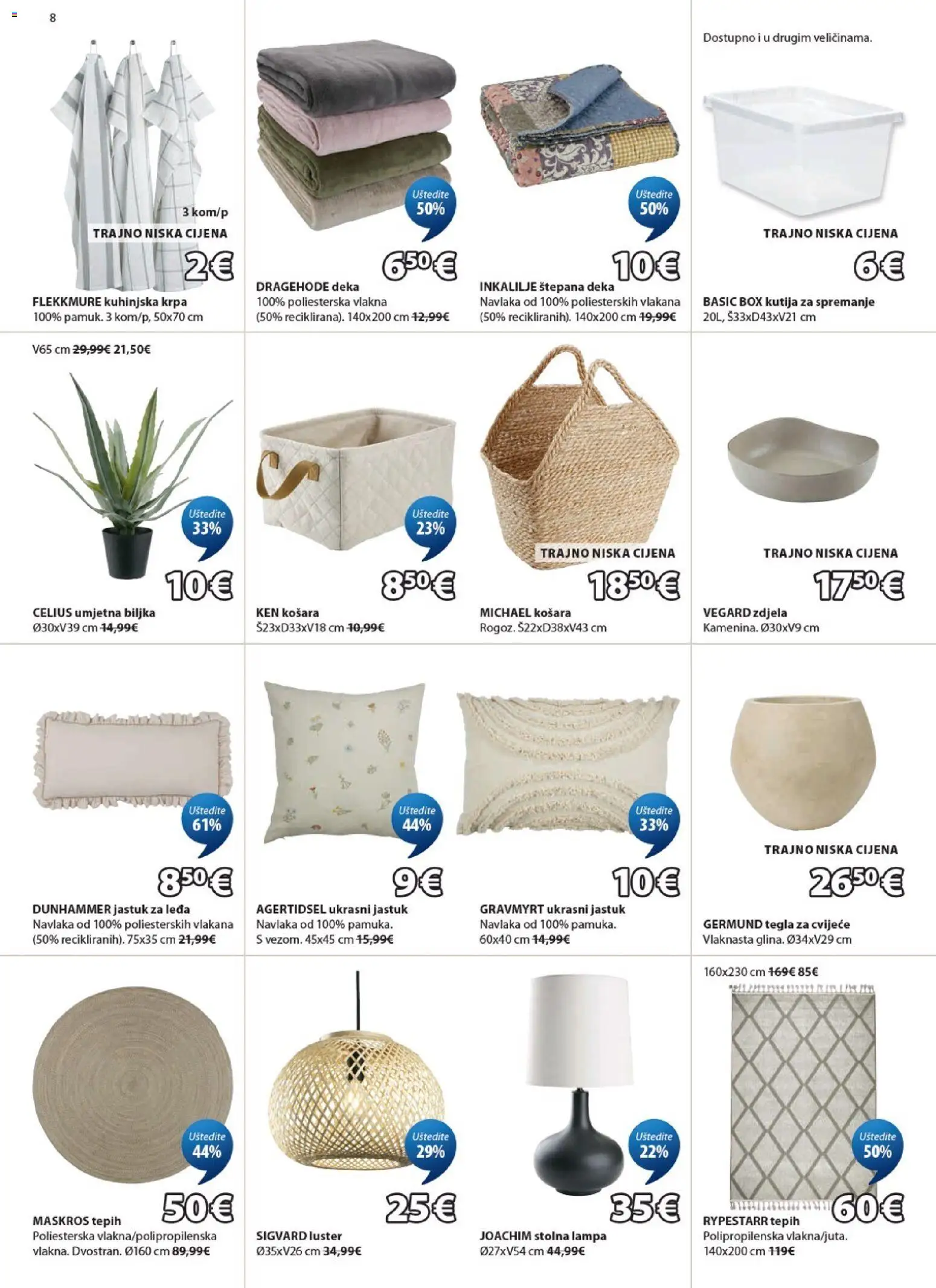 JYSK katalog | vrijedi od 06.05.2026 | Stranica: 8 | Proizvodi: Jastuk, Tepih, Zdjela, Deka