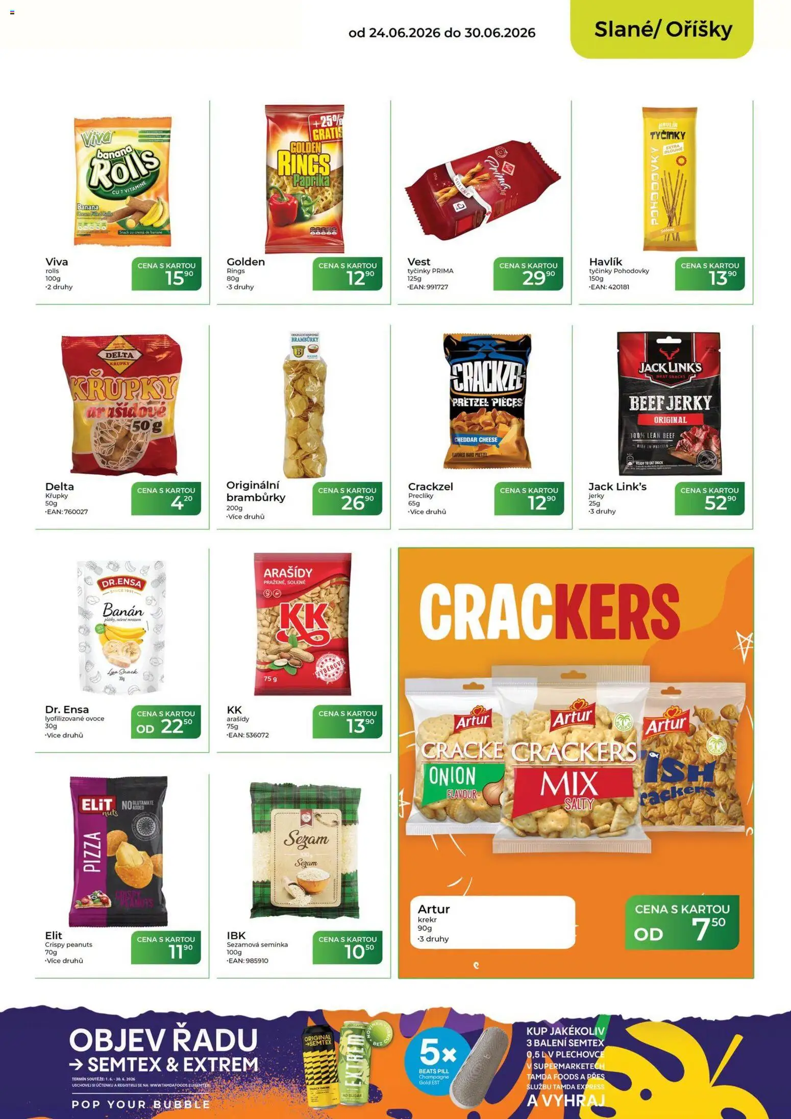 Tamda Foods leták od 24.06.2026 | Strana: 35 | Produkty: Tyčinky, Banán, Arašídy, Křupky