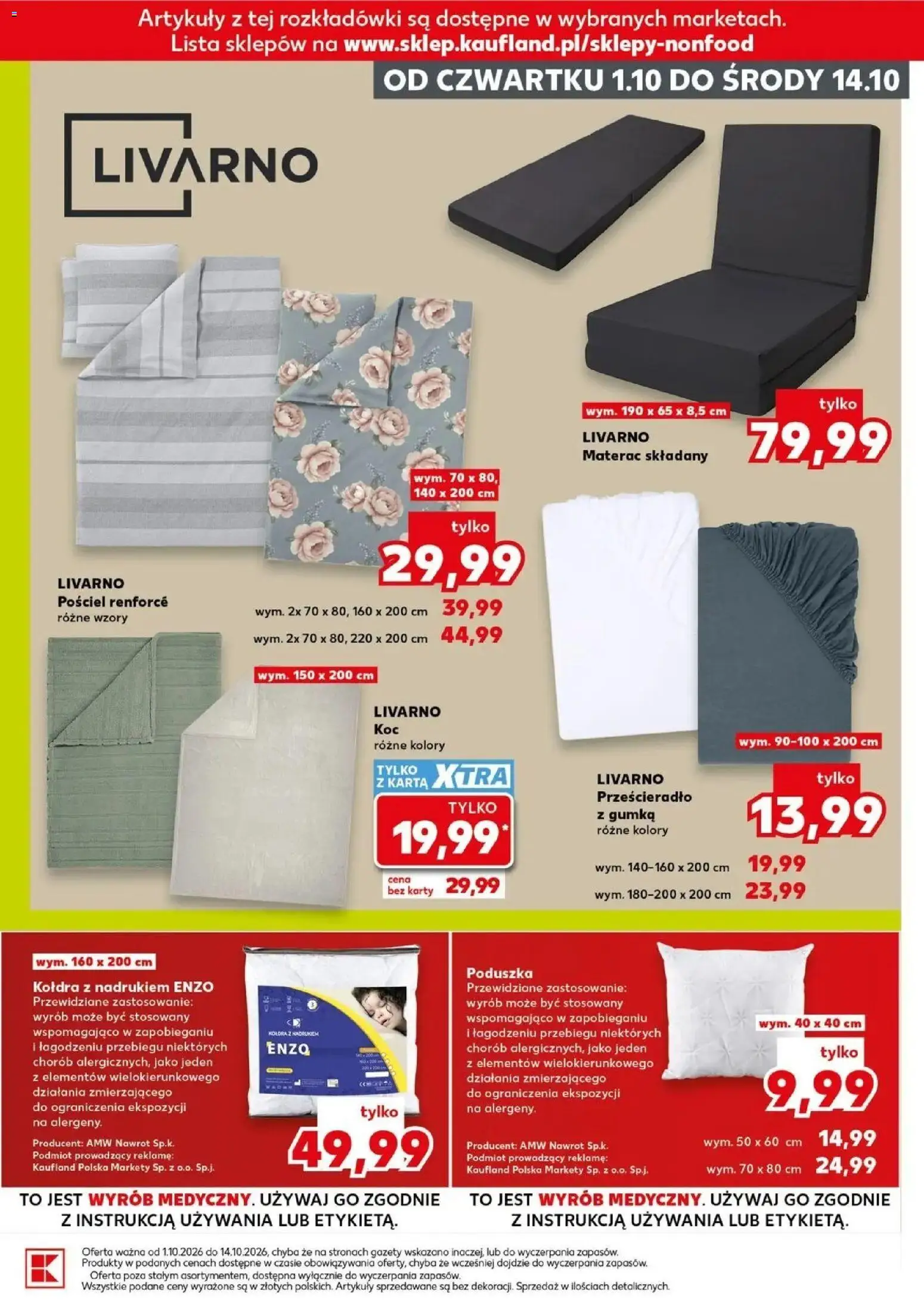 Kaufland gazetka - Złap Okazje od 01.10.2026 - od jutra PDF | Strona: 9 | Produkty: Pościel, Gazety, Prześcieradło, Prześcieradło z gumką