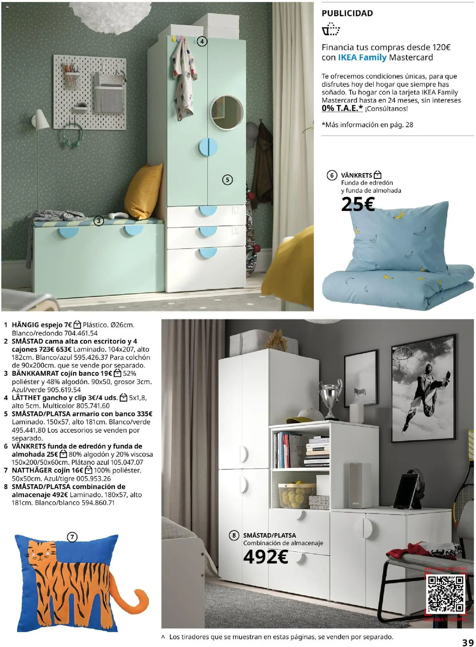 Catálogo IKEA  y los niños  │ válido desde el 06.03.2026 | Página: 39 | Productos: Té, Funda, Almacenaje, Armario